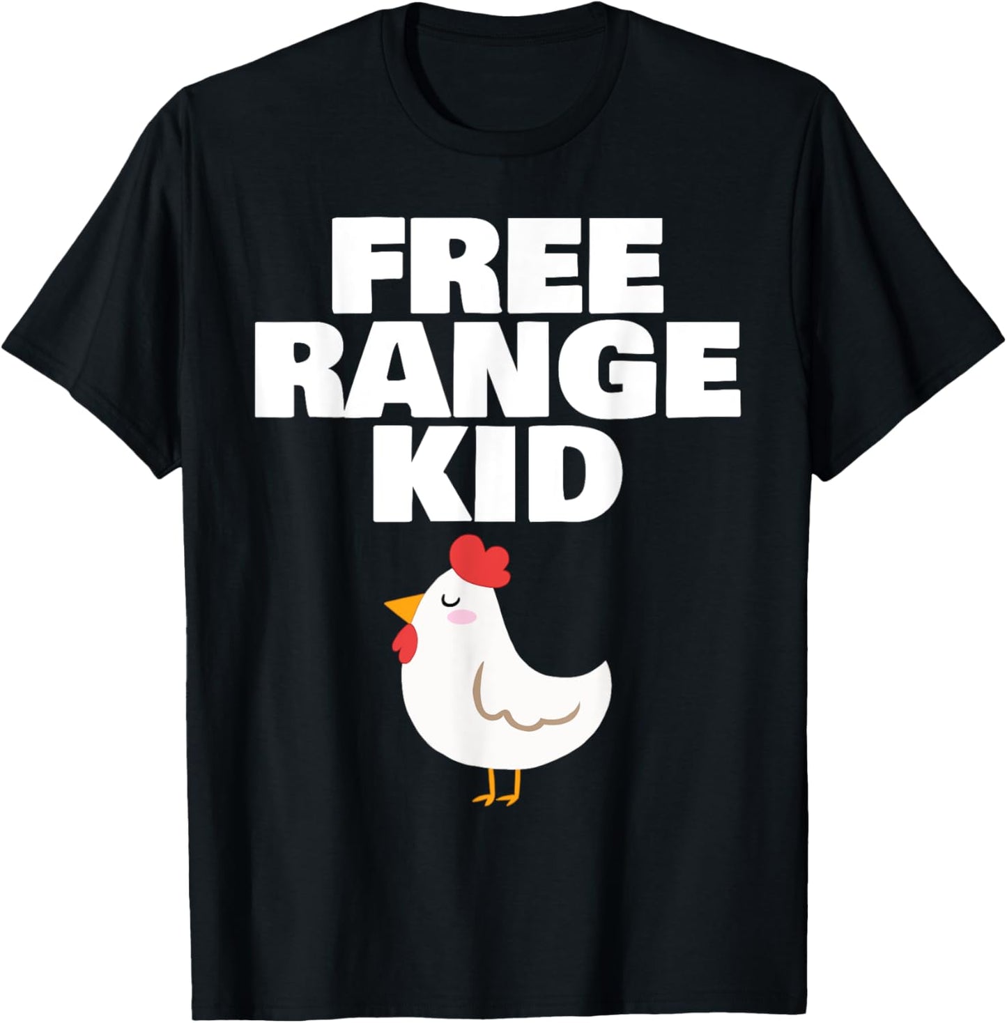 Chicken Free Range Kid T-Shirt - T-Shirt | Black