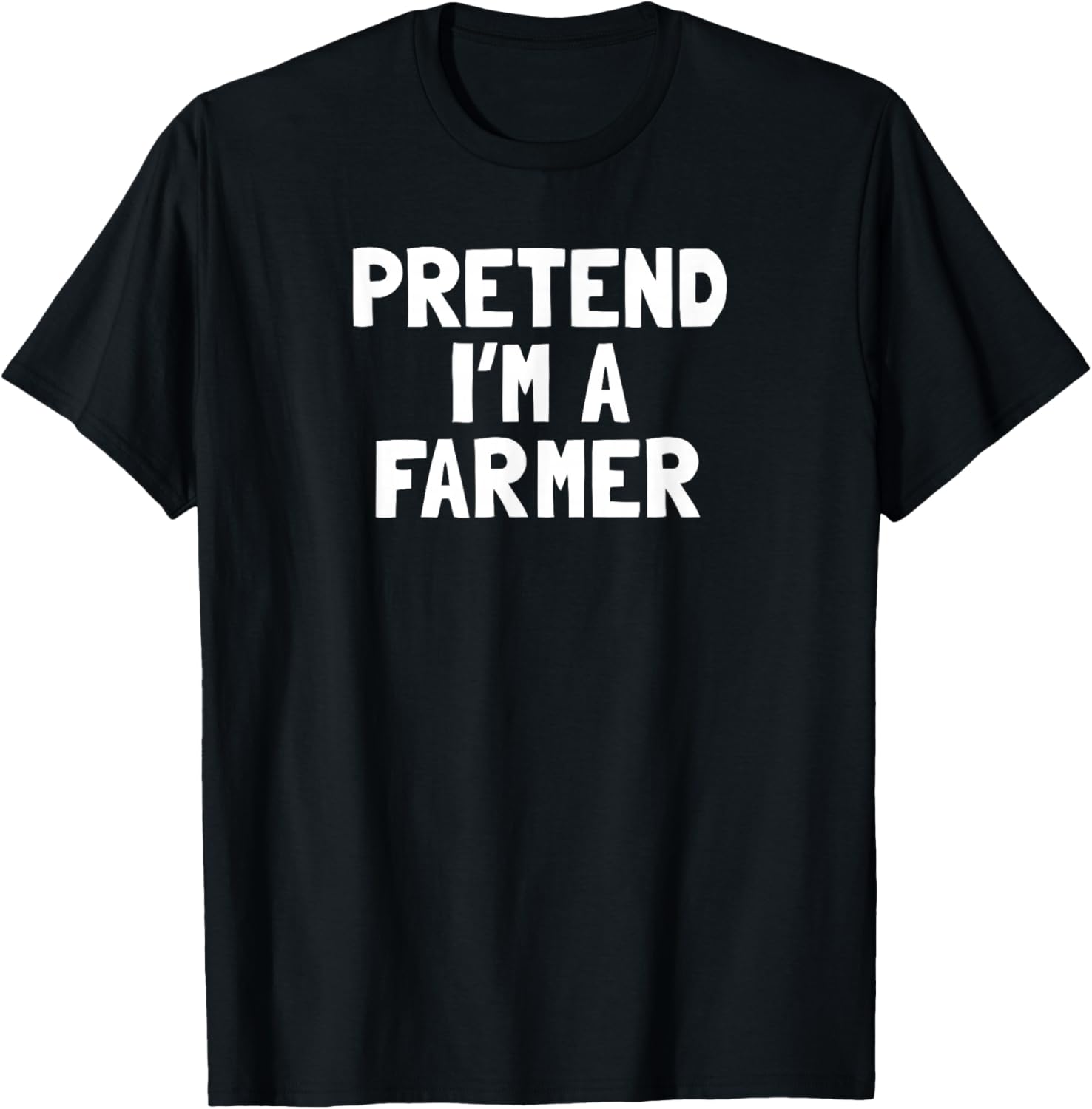 Pretend I'm A Farmer Halloween Costume T-Shirt - T-Shirt | Black