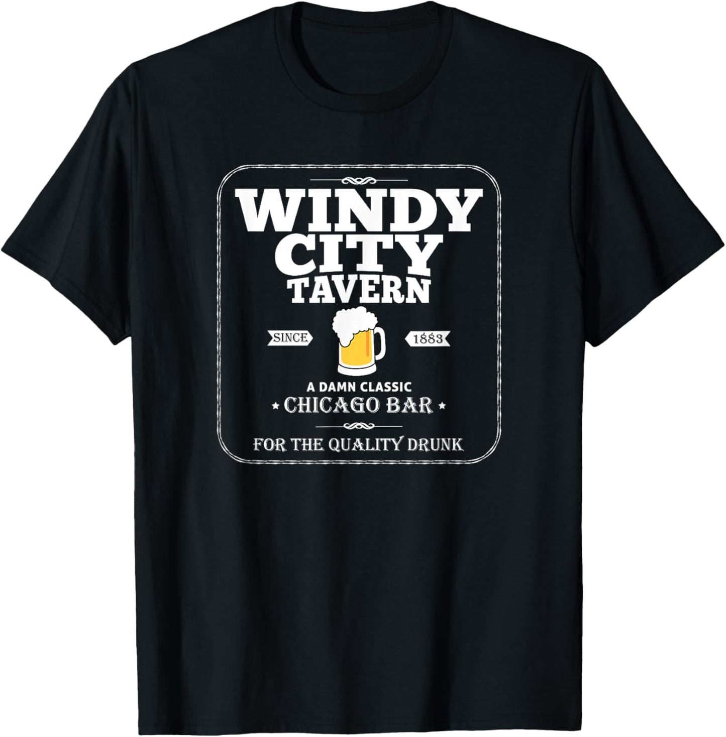Windy City Chicago Dive Bar T-Shirt - T-Shirt | Black