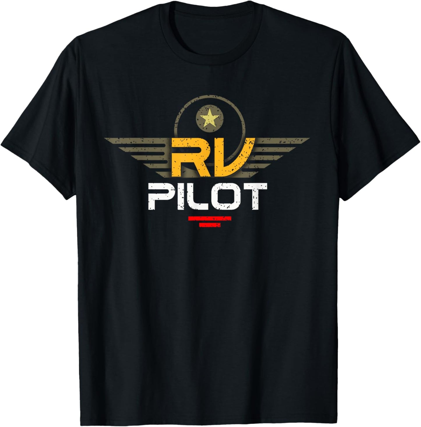 The Camp Fire Apparel RV Camping - Black, -Adults, Short Sleeve, Classic Fit, , Modern, Fun, Unique Design T-Shirt - T-Shirt | Black