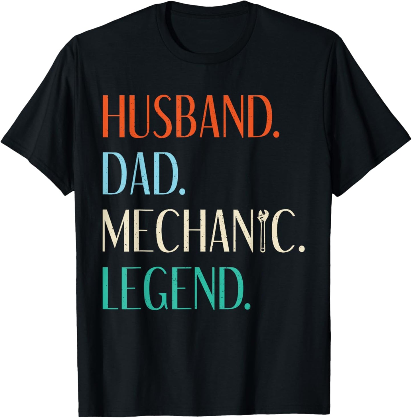 Husband Dad Mechanic Legend Repair Mechanic T-Shirt - T-Shirt | Black