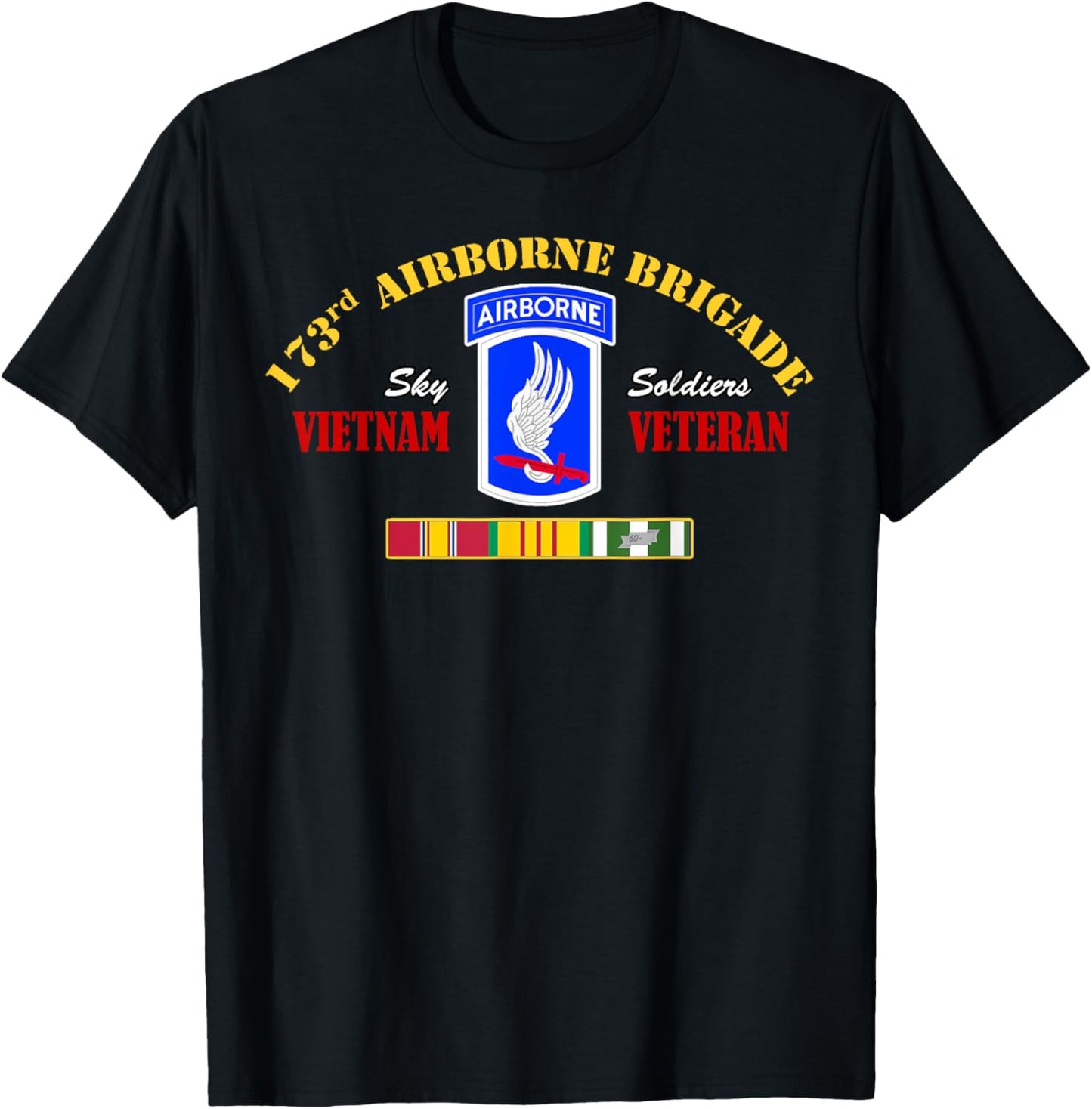 173rd Airborne Brigade Vietnam Veteran Shirt Sky Soldier T-Shirt - T-Shirt | Black