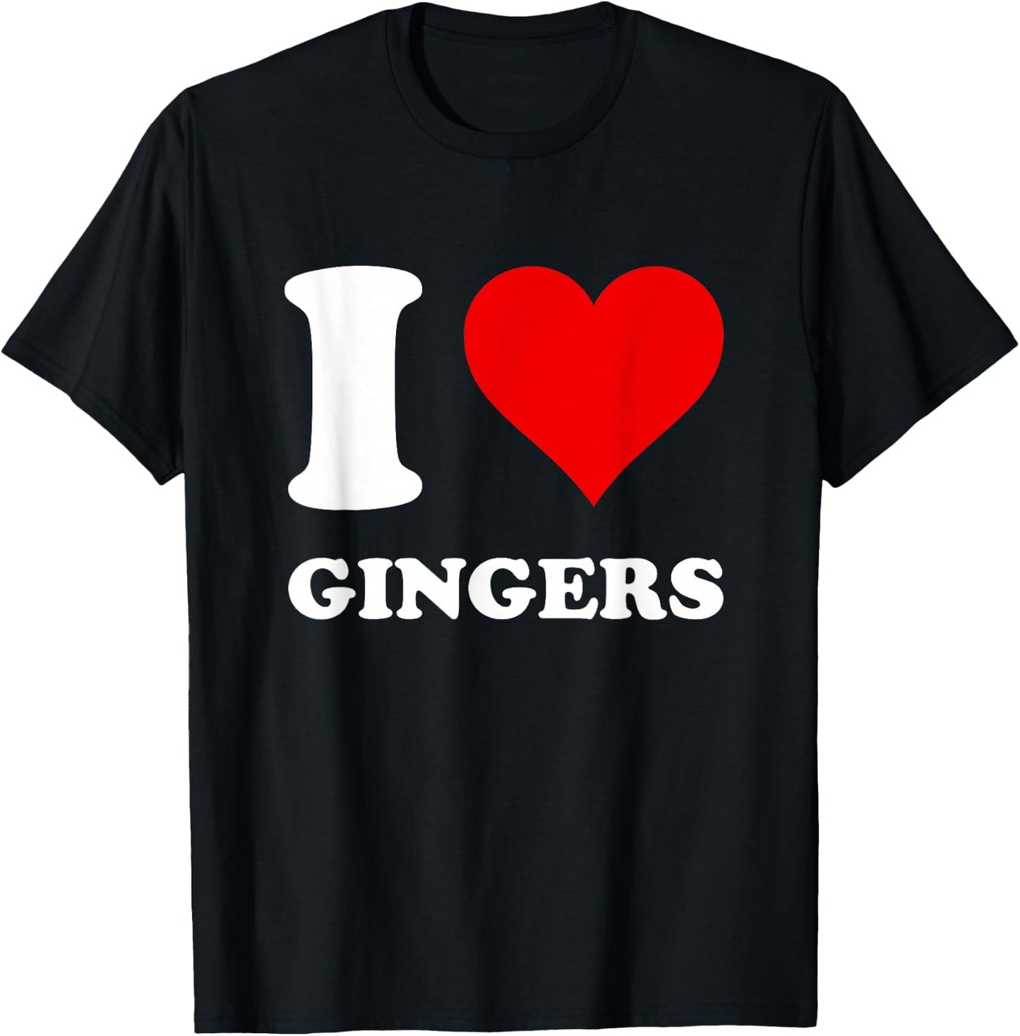 I Love Gingers T-Shirt - T-Shirt | Black