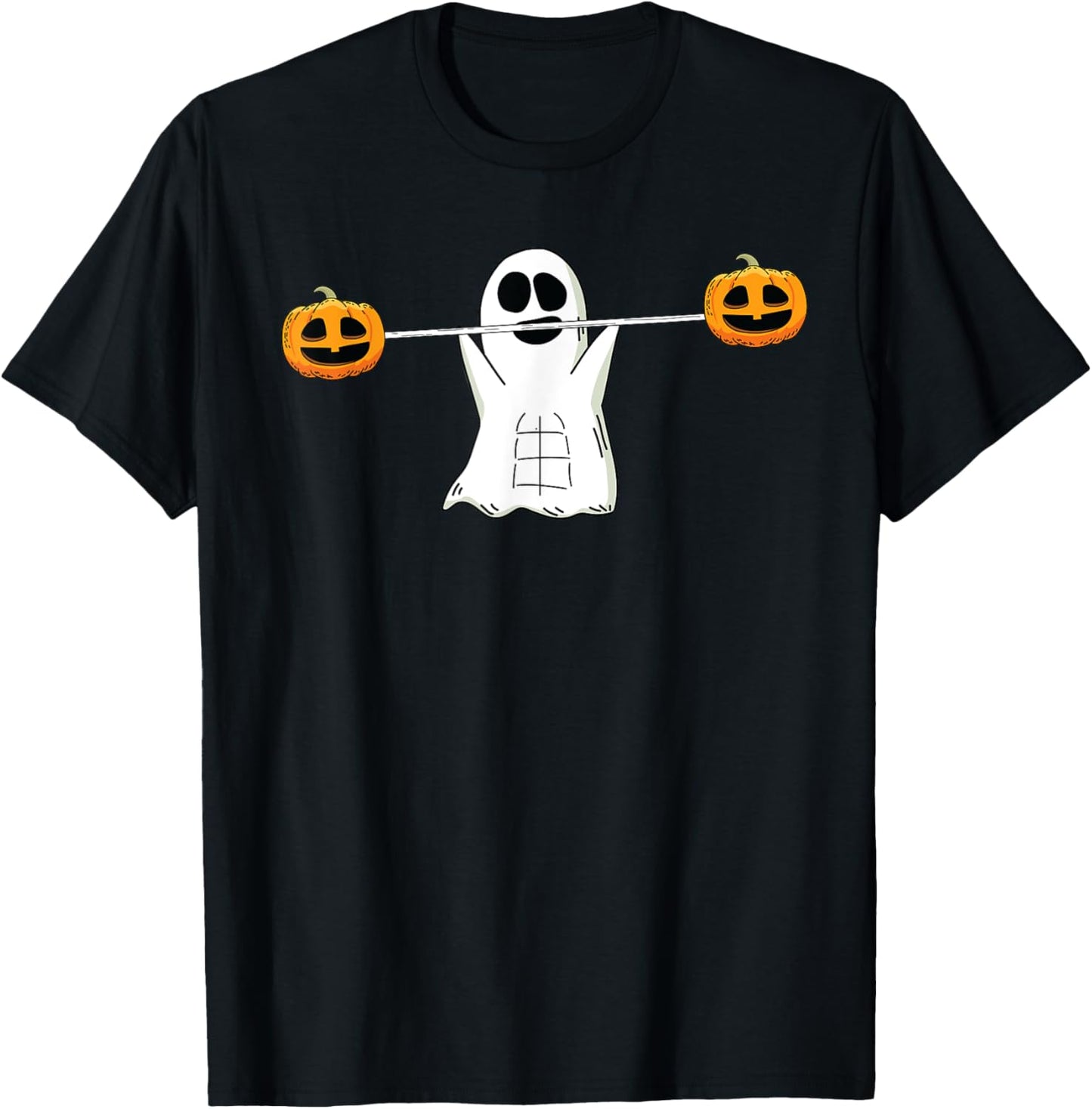 Ghost Lifting Halloween Funny Work-out Gym Fitness T-Shirt - T-Shirt | Black