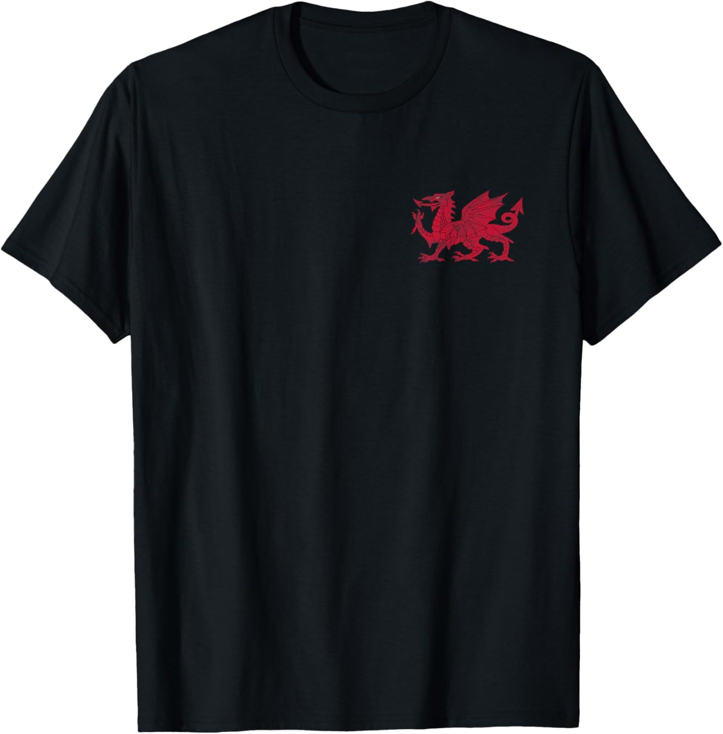 Wales Flag RED Dragon Welsh National Flag Cardiff T-Shirt - T-Shirt | Black
