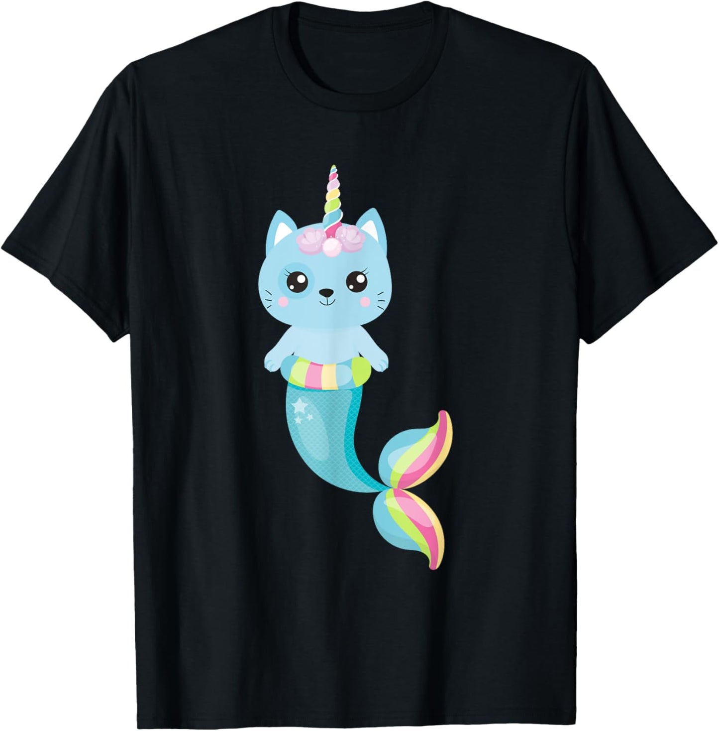Summer Caticorn Unicorn T-Shirt - T-Shirt | Black