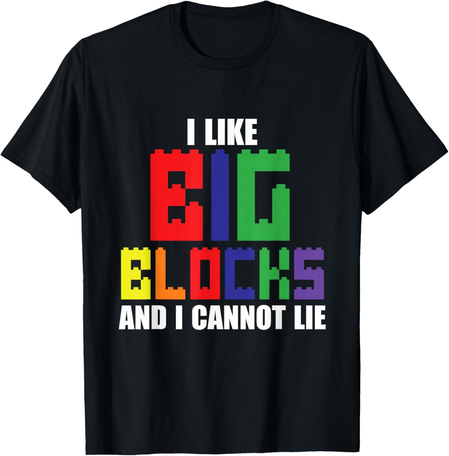 Like Big Blocks Master Builder Building Blocks Bricklayer T-Shirt - T-Shirt | Black