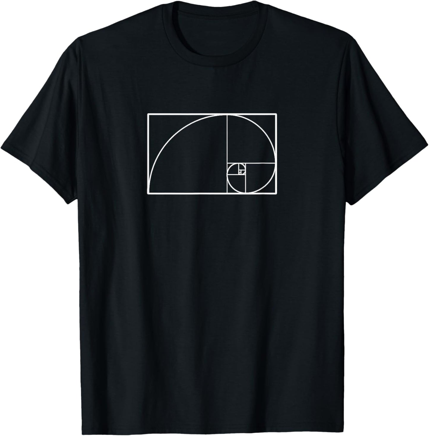 Cool Fibonacci Spiral: Trendy Math Lover Science Teacher T-Shirt - T-Shirt | Black