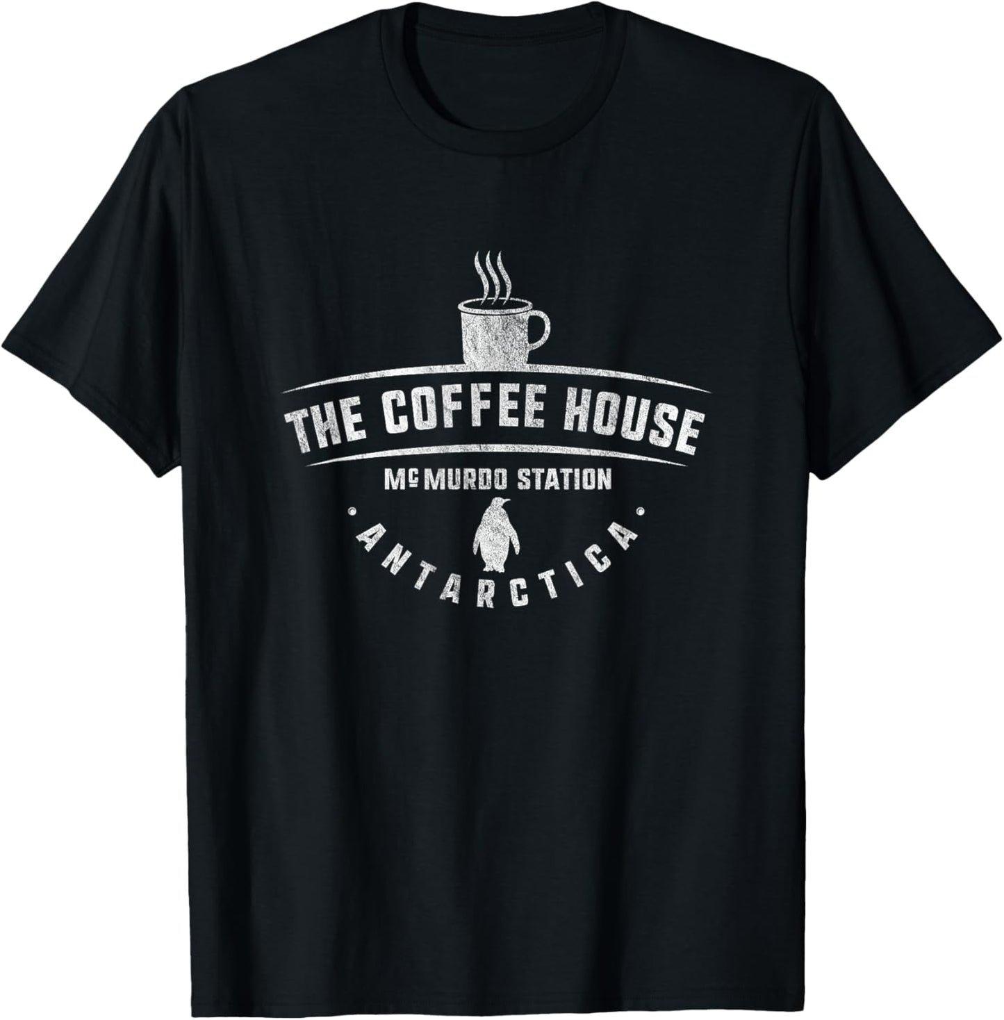 McMurdo Station Antarctica Coffee House T-Shirt - T-Shirt | Black
