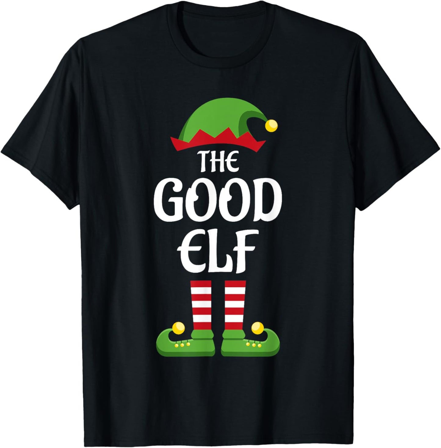 Good Elf Family Matching Group Christmas T-Shirt - T-Shirt | Black