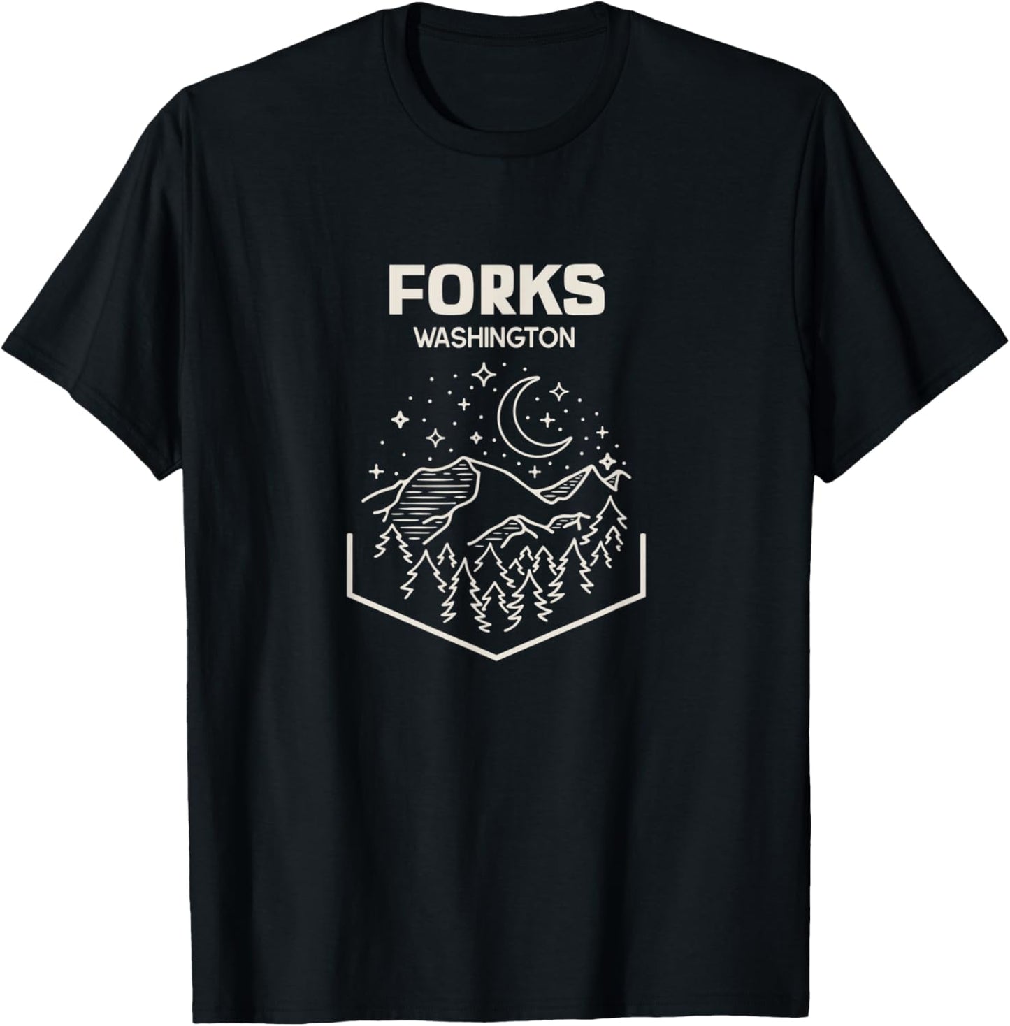 Forks Washington, City of Forks, Washington, Forks nature T-Shirt - T-Shirt | Black