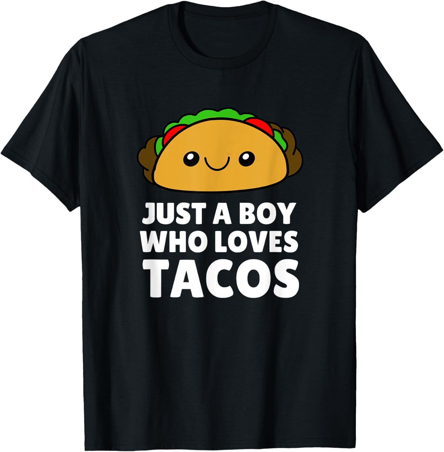 Just A Boy Who Loves Tacos Funny Kids Toddler Baby 5T 4T T-Shirt - T-Shirt | Black