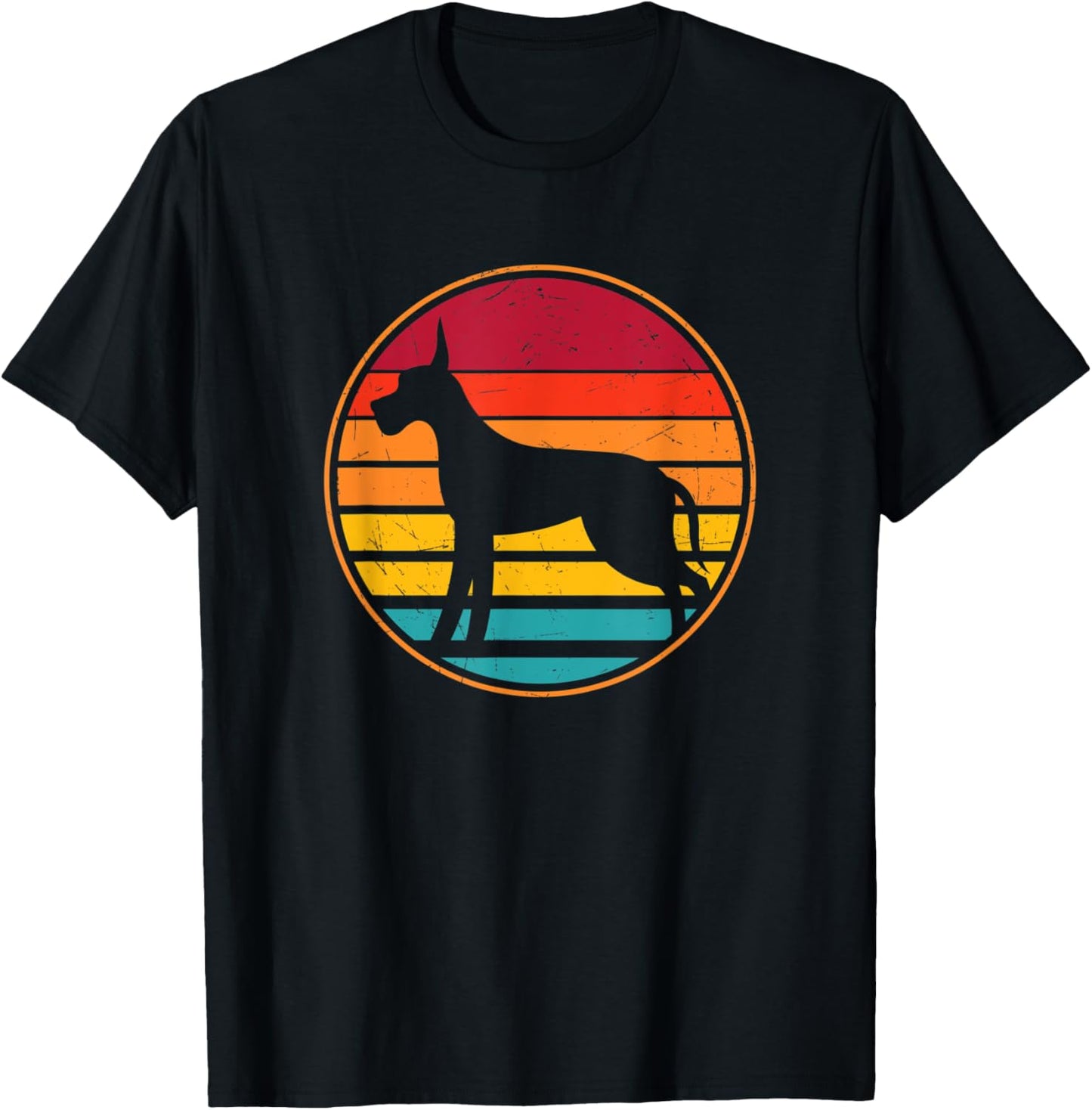Great Dane - Retro Vintage Dog Gifts Women Kids T-Shirt - T-Shirt | Black