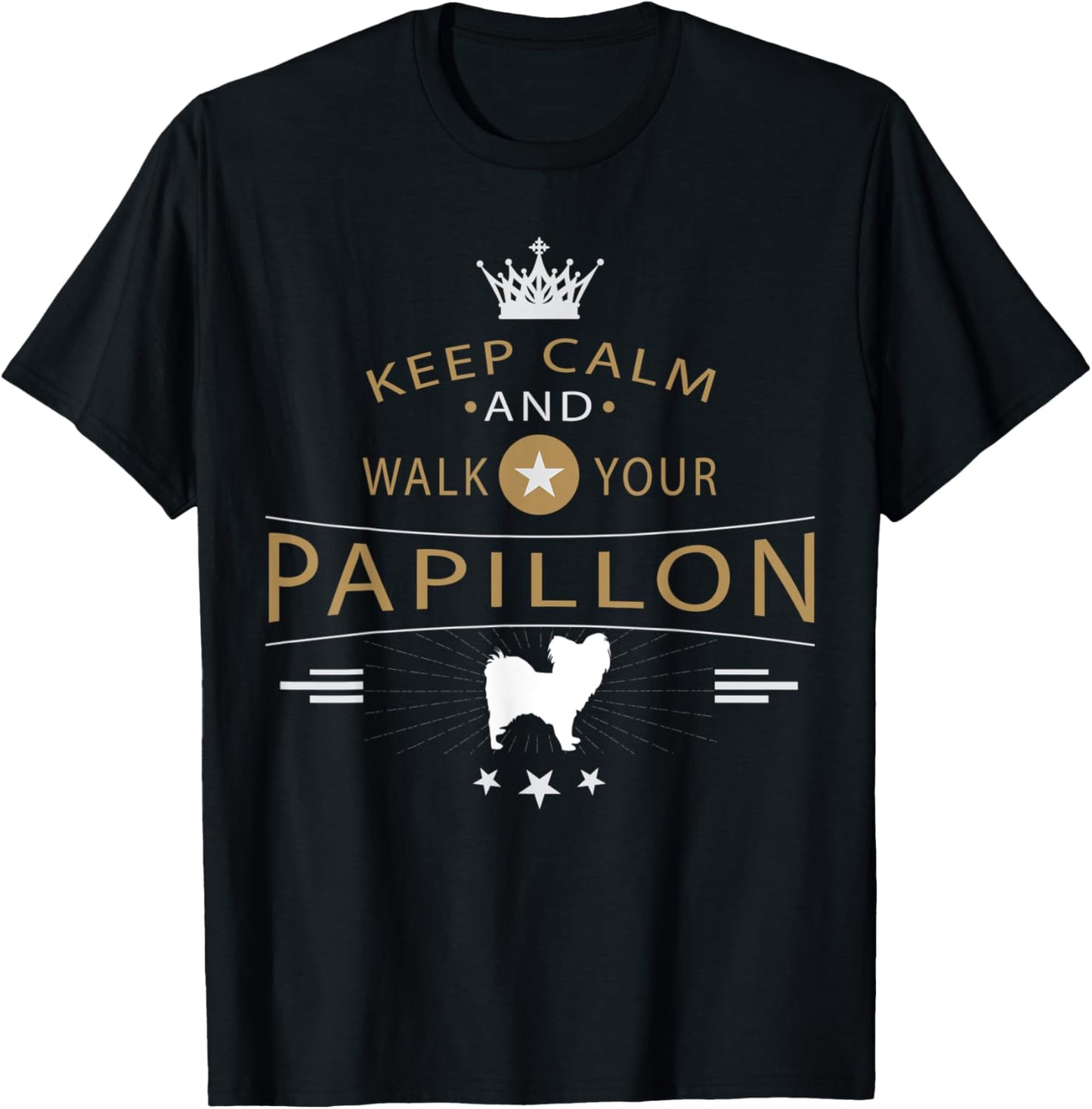 Papillon Dog Breed T-Shirt - T-Shirt | Black