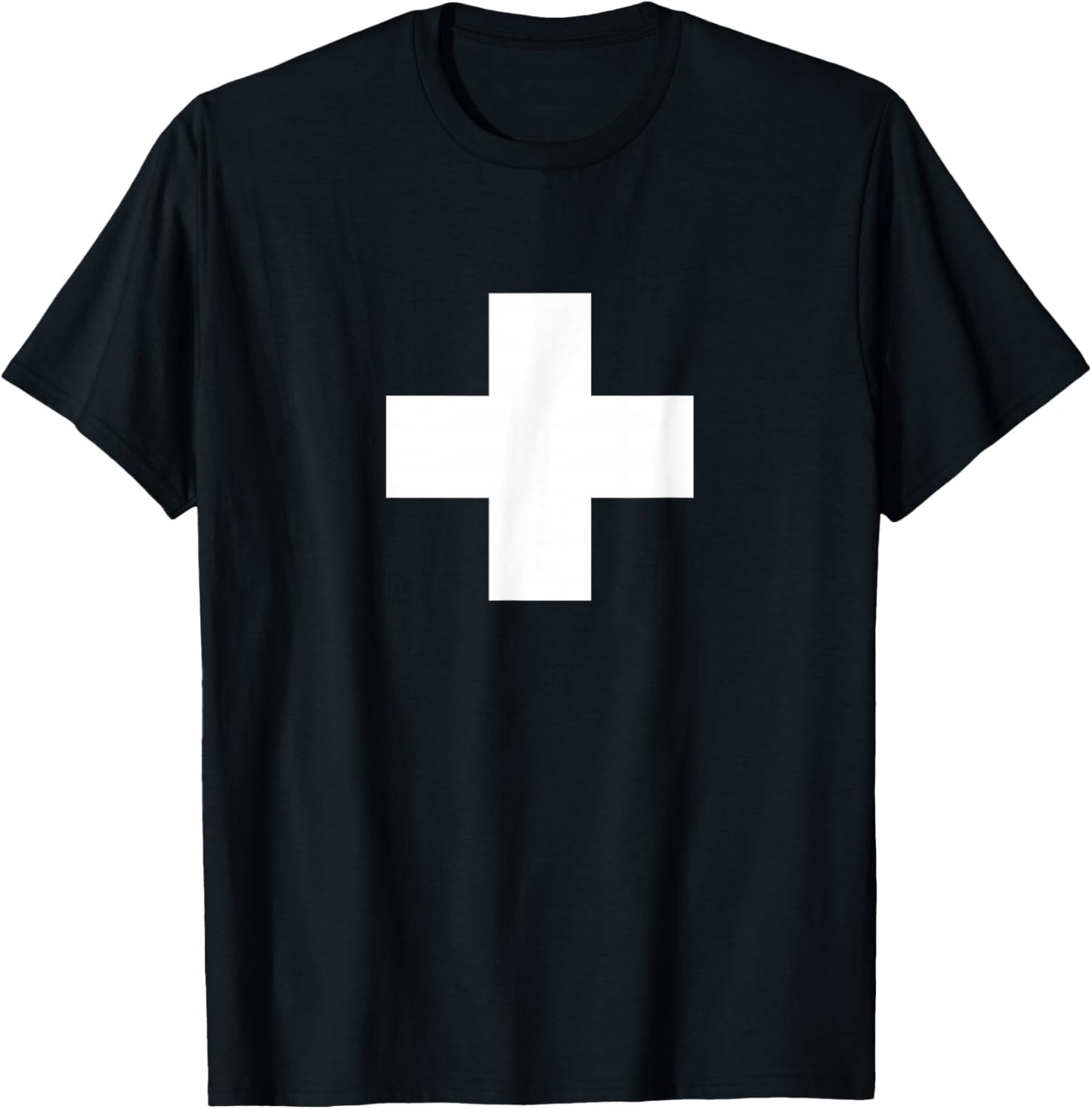 Swiss Flag Switzerland Classic Cross Design Logo T-Shirt - T-Shirt | Black