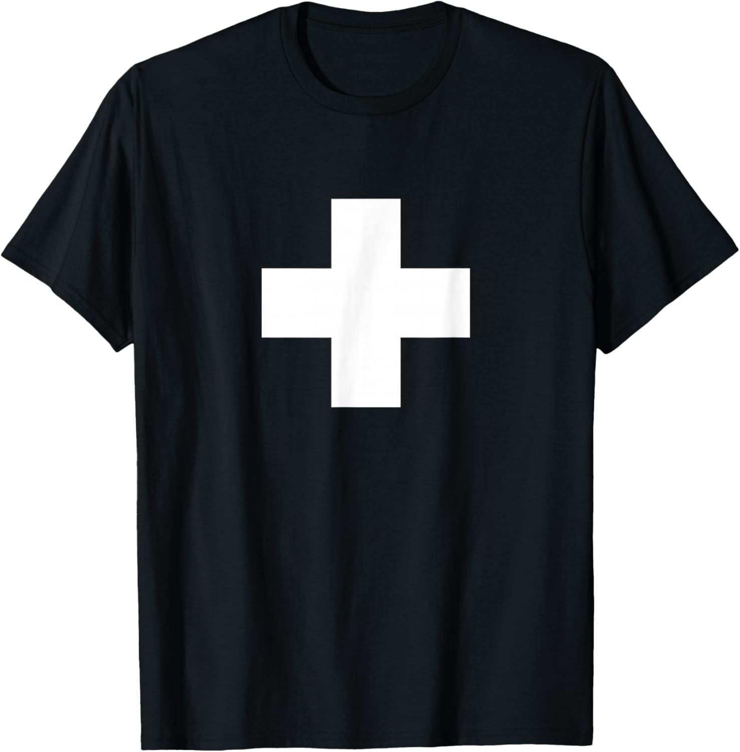Swiss Flag Switzerland Classic Cross Design Logo T-Shirt - T-Shirt | Black