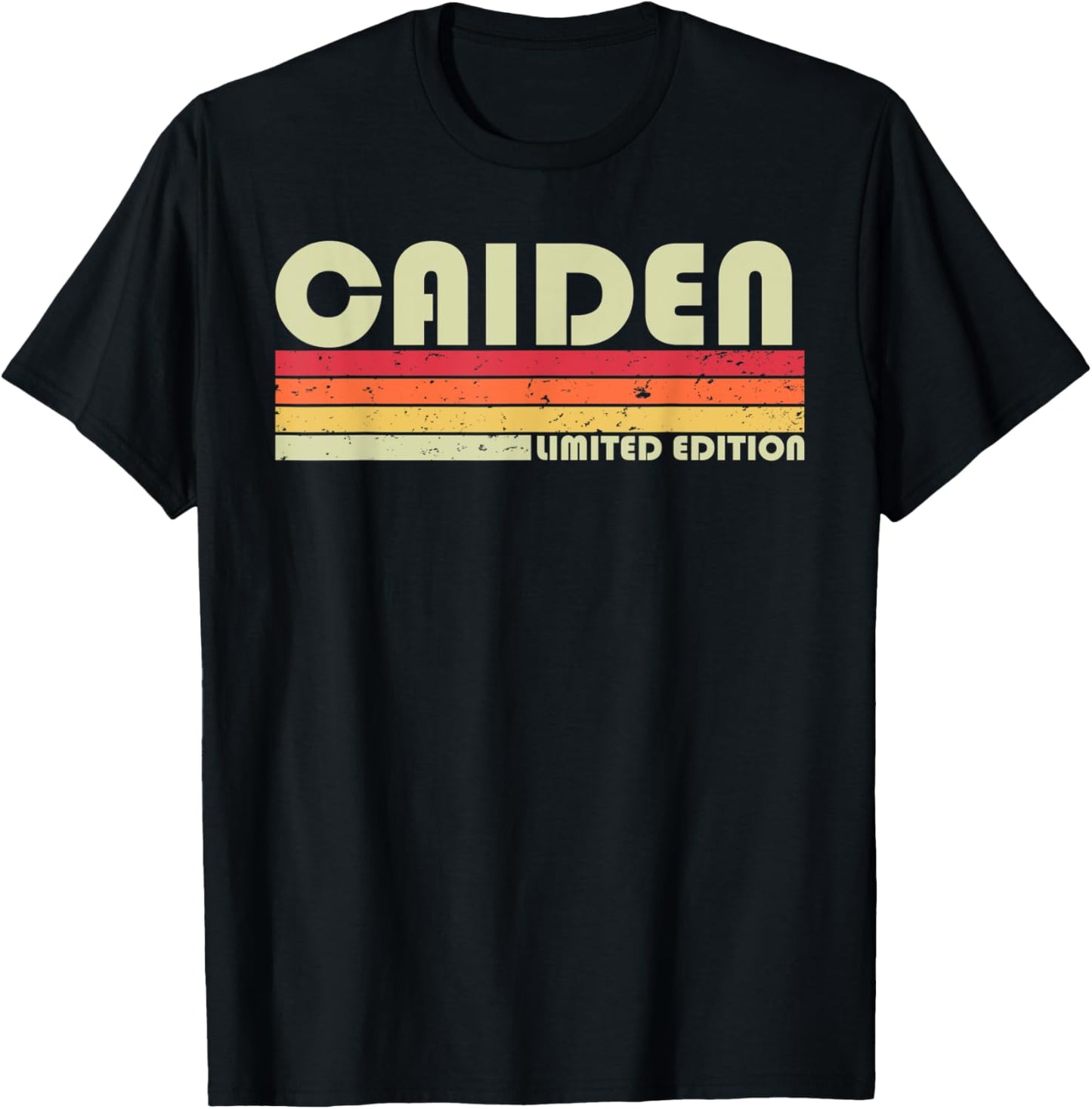 CAIDEN Gift Name Personalized Funny Retro Vintage Birthday T-Shirt - T-Shirt | Black