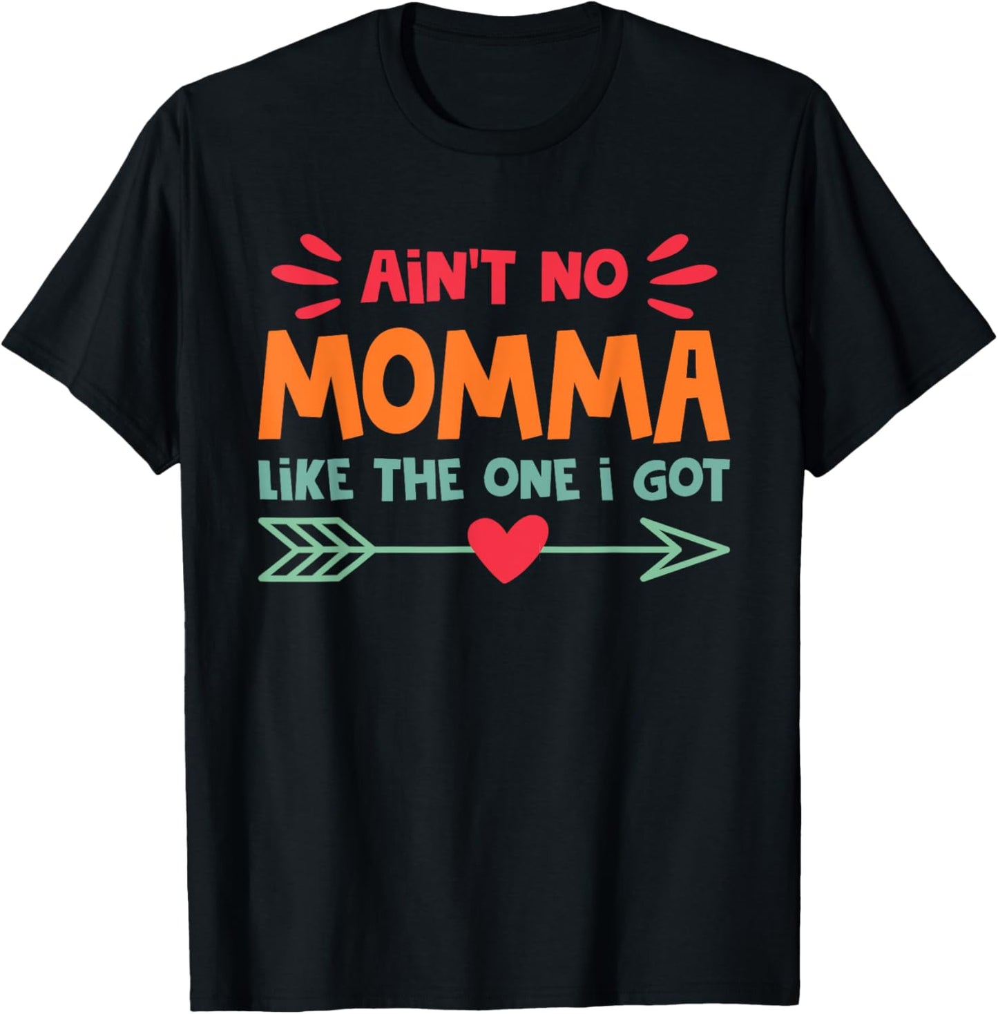 Ain't No Momma Like The One I Got Mom Love Retro Vintage T-Shirt - T-Shirt | Black