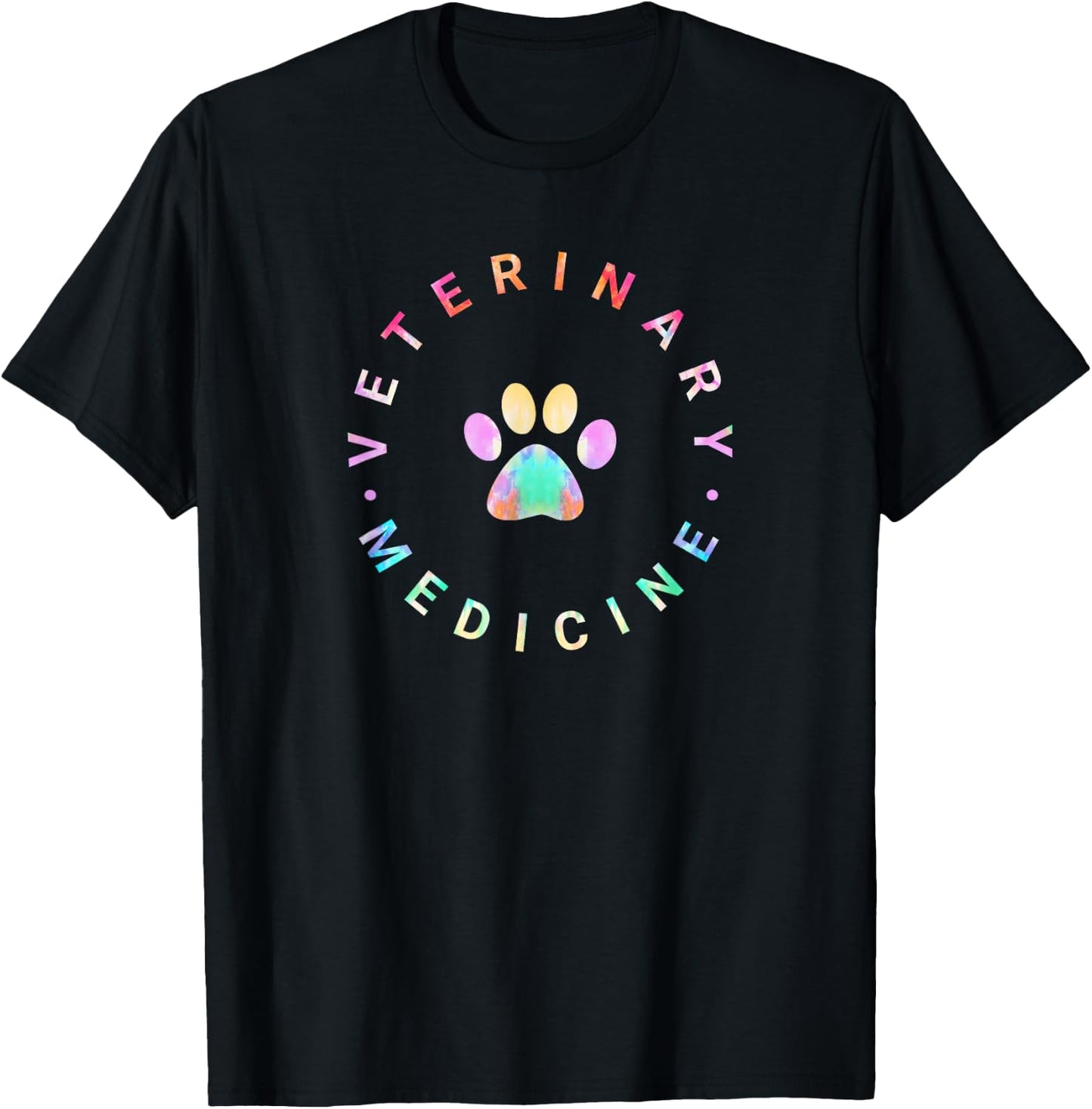 Veterinarian Tie Dye Sweater, Veterinary Medicine Vet School T-Shirt - T-Shirt | Black