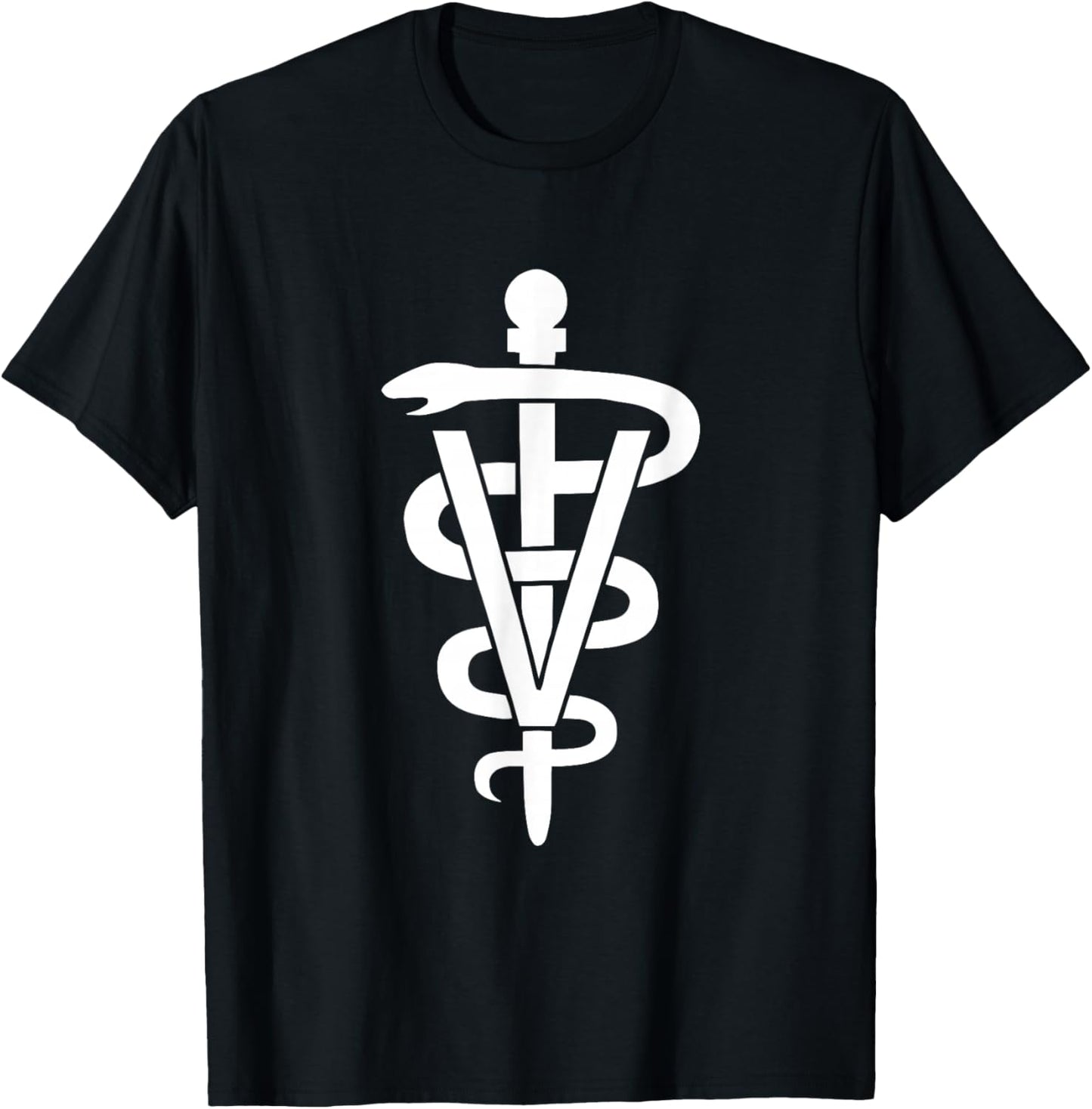 Veterinary Technician Logo Animal Medicine Pet Veterinarian T-Shirt - T-Shirt | Black