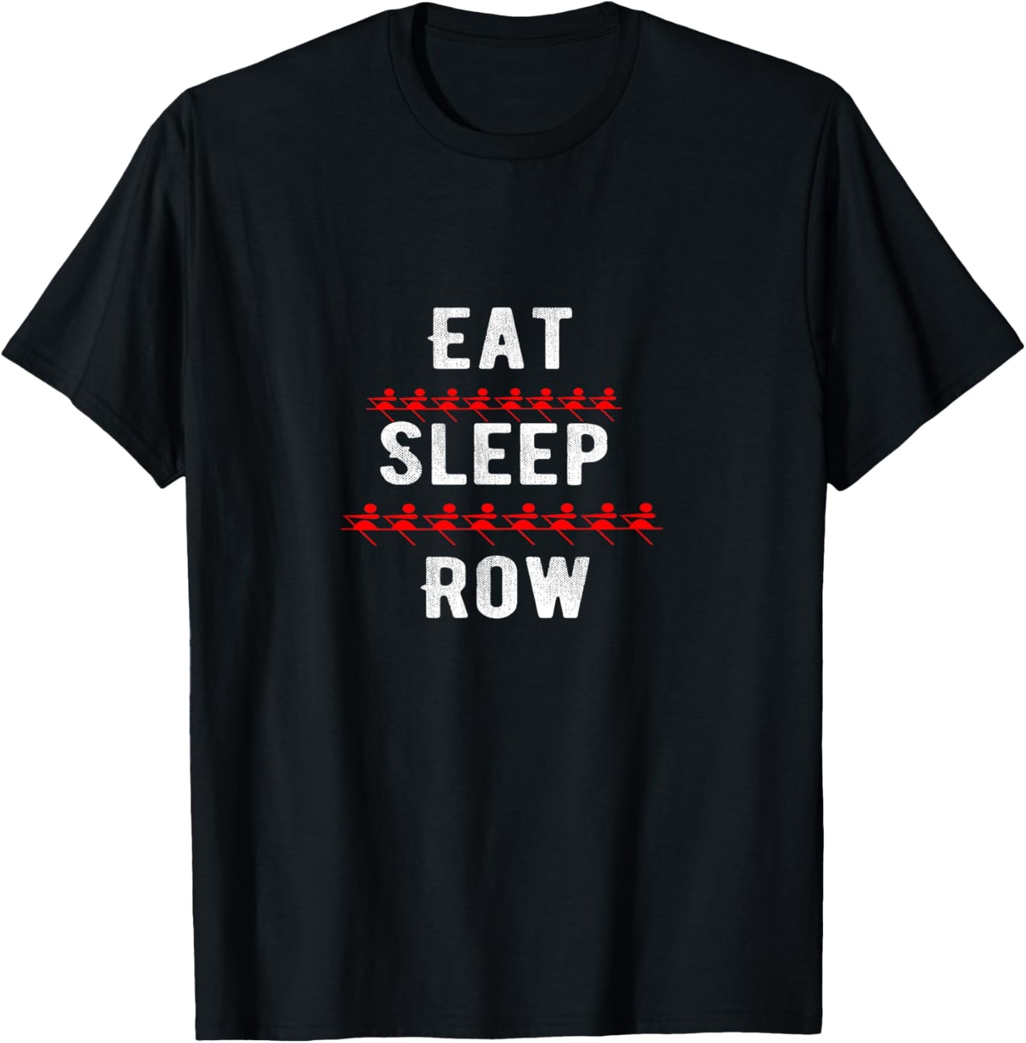 Crewing Eat Sleep Row-Crewing Ultra Rowing Workout apparels T-Shirt - T-Shirt | Black
