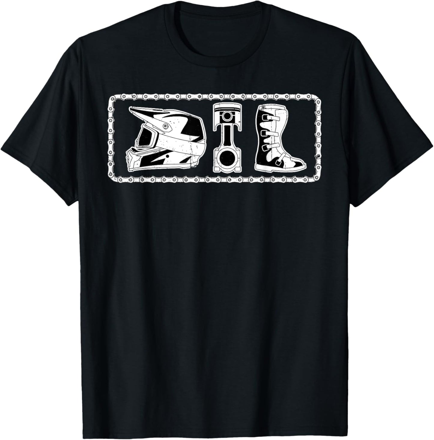 Dirt Bike Gear Motorcycle Rider Motocross Off-Road Biker T-Shirt - T-Shirt | Black