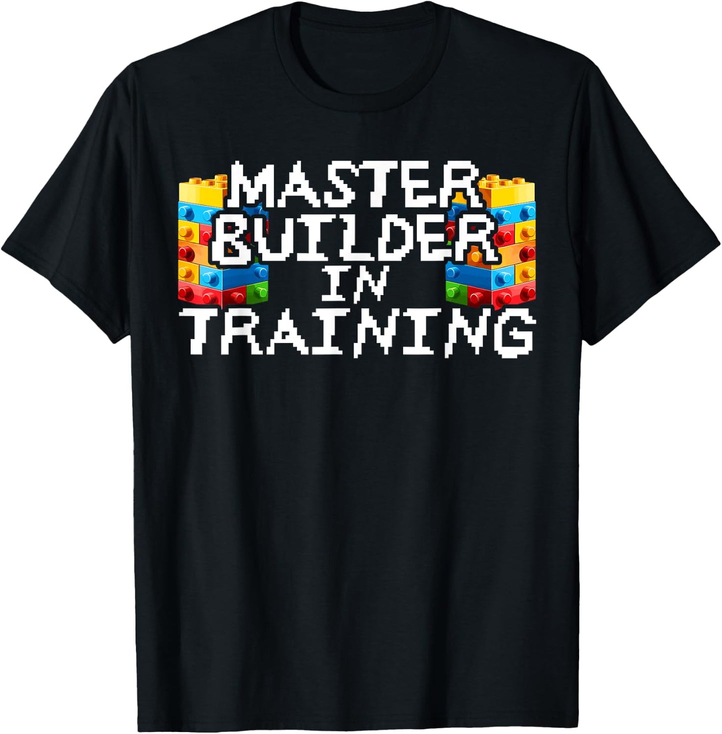 Master Builder Bricks Blocks Play Toys T-Shirt - T-Shirt | Black