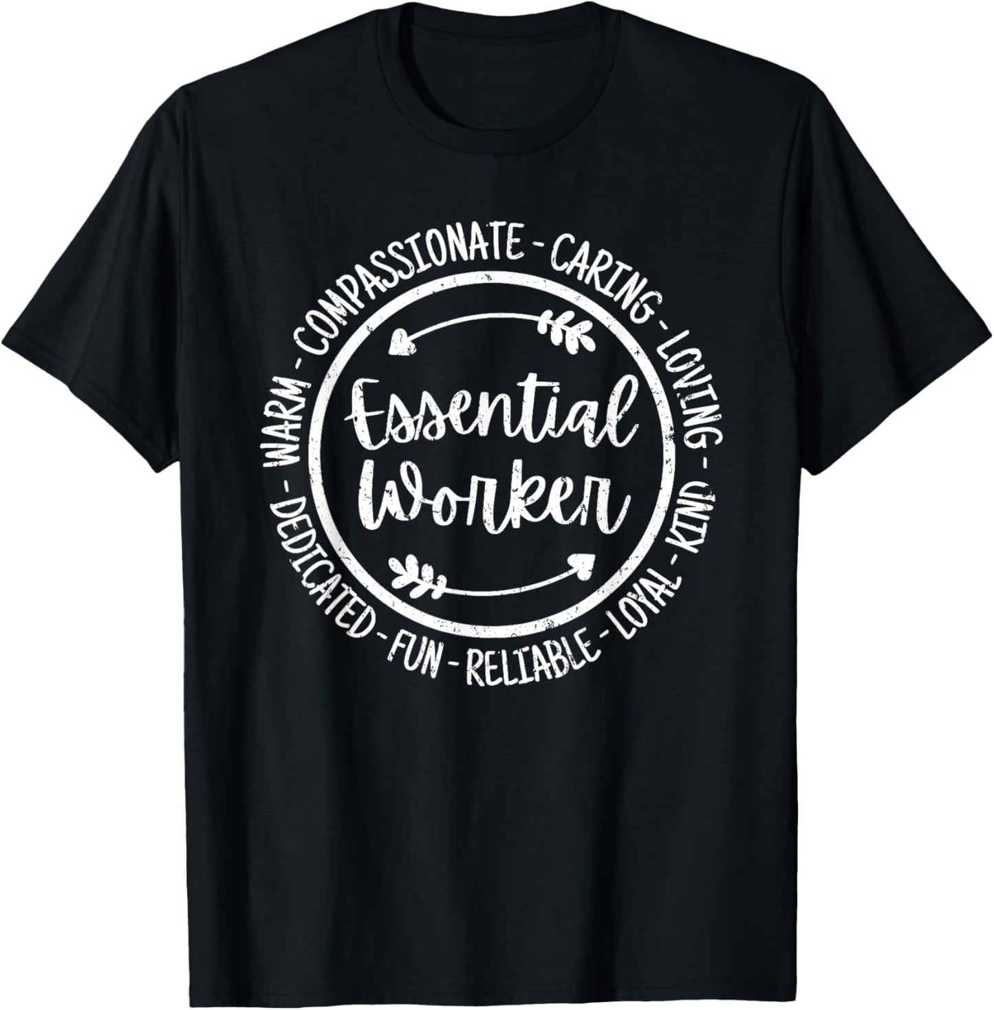 Essential Worker Frontline Employee Appreciation Vintage T-Shirt - T-Shirt | Black