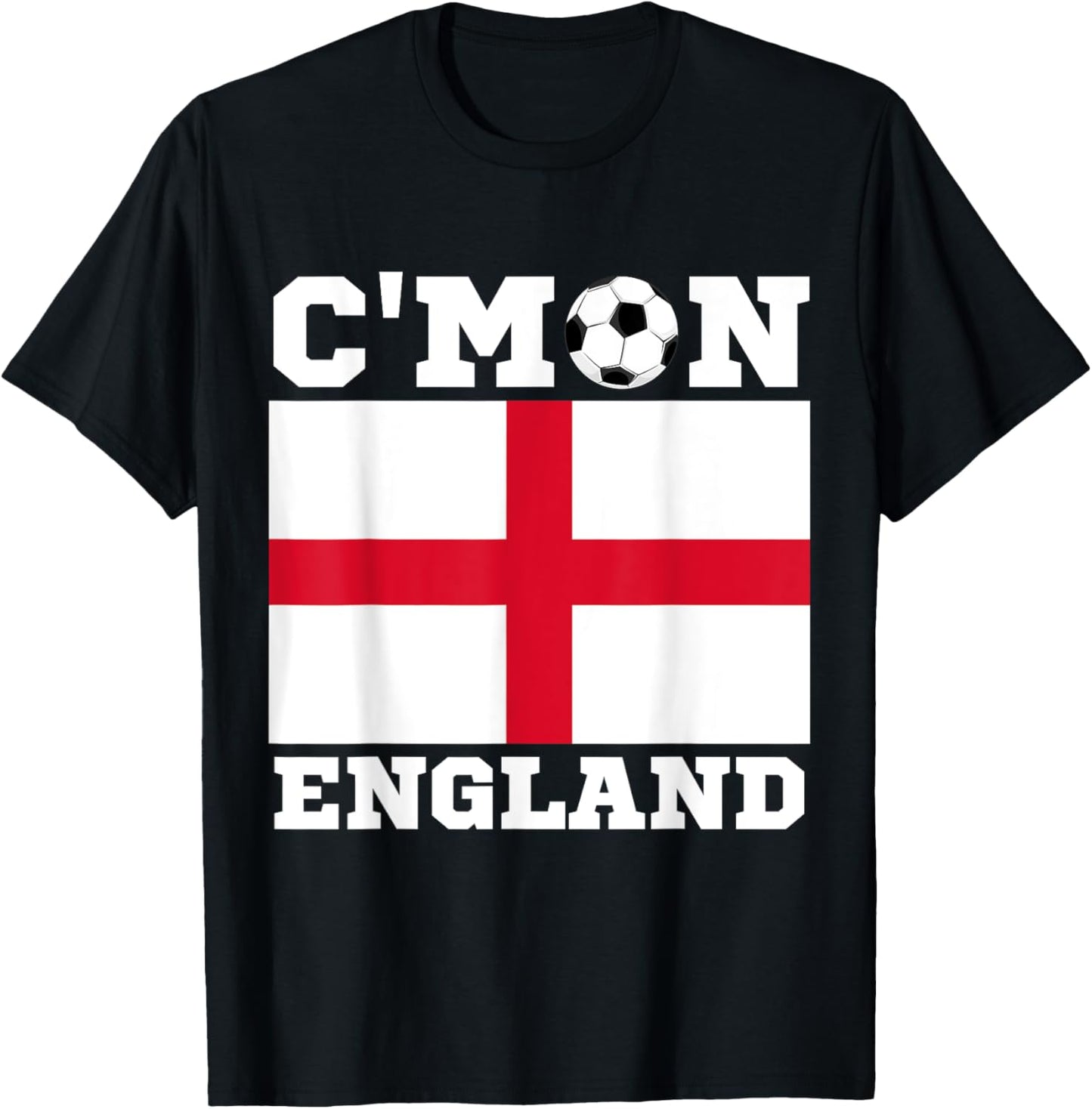 Come On England Fan Football 2021 Soccer England Supporters T-Shirt - T-Shirt | Black