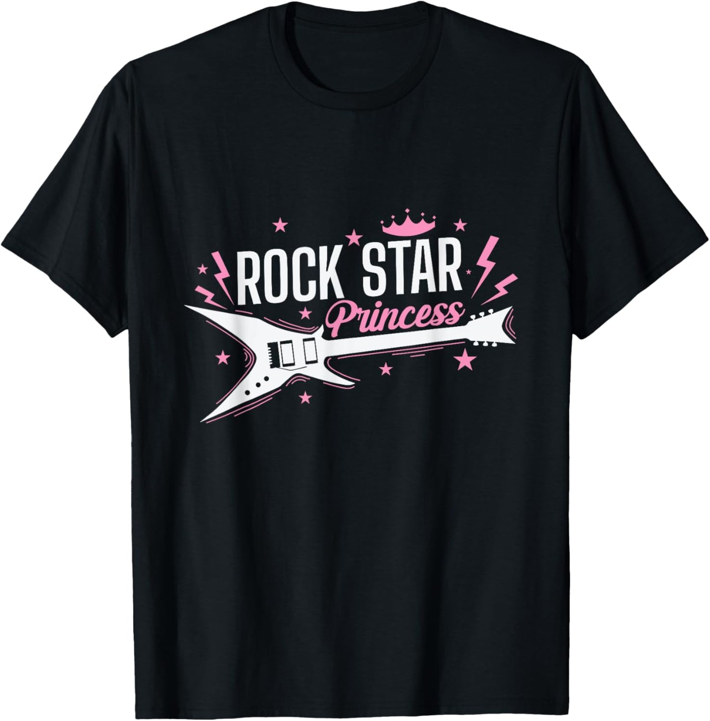 Rock Star Princess Guitar Music T-Shirt - T-Shirt | Black
