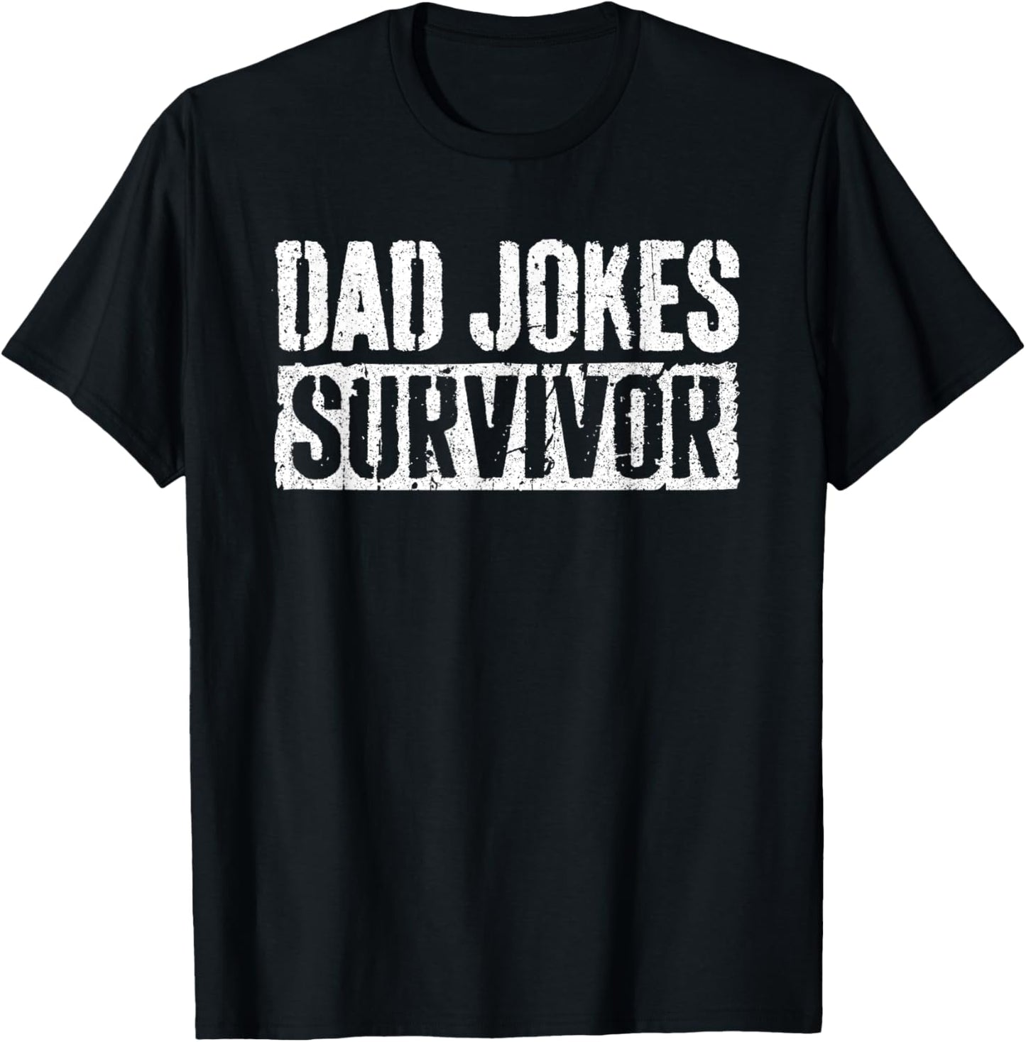 Dad Jokes Survivor Shirt Funny Men Fathers Day T-Shirt - T-Shirt | Black