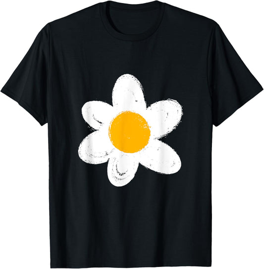 Daisy Flower T-Shirt - T-Shirt | Black