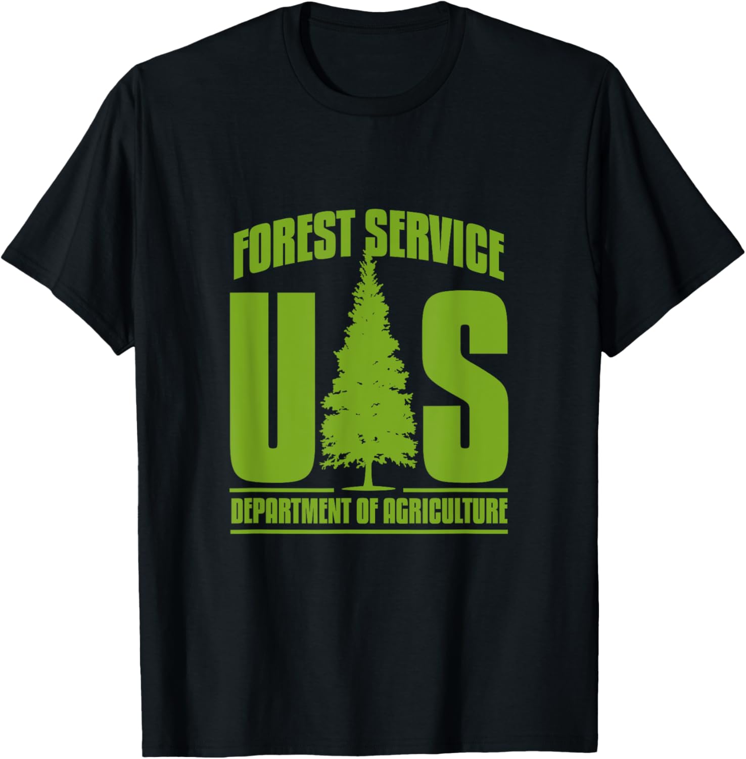 Forest Service US Department of Agriculture United States T-Shirt - T-Shirt | Black