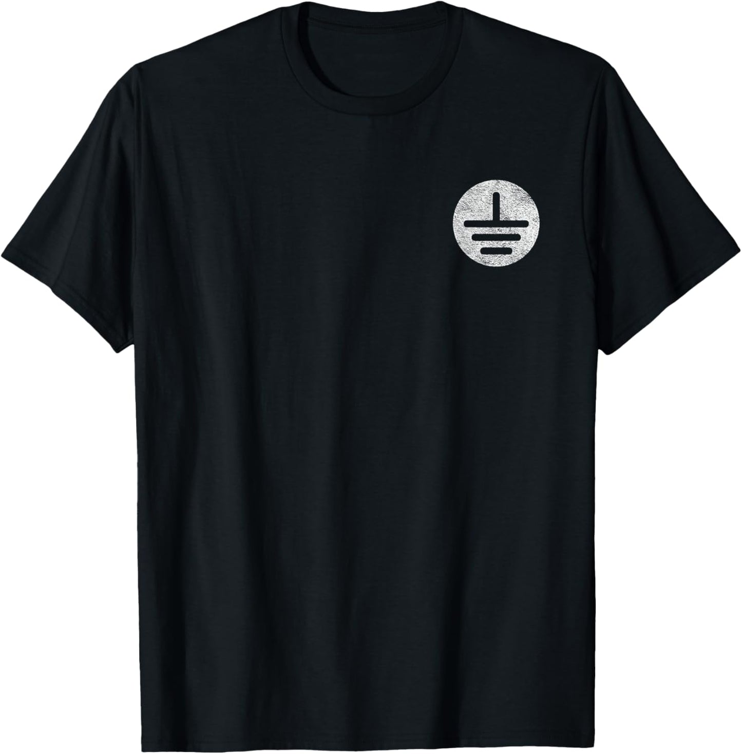 Electrical Ground Symbol Stay Grounded Electric Tech T-Shirt - T-Shirt | Black
