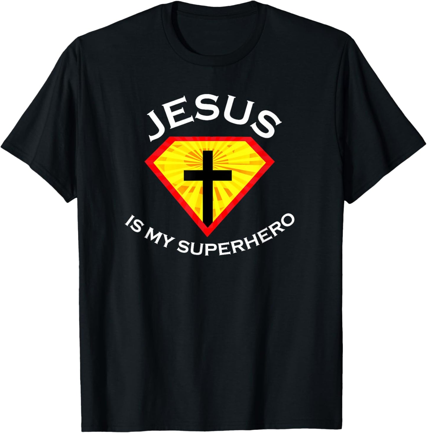 Jesus Is My Superhero Cute Powerful Christian Gift SUPER T-Shirt - T-Shirt | Black
