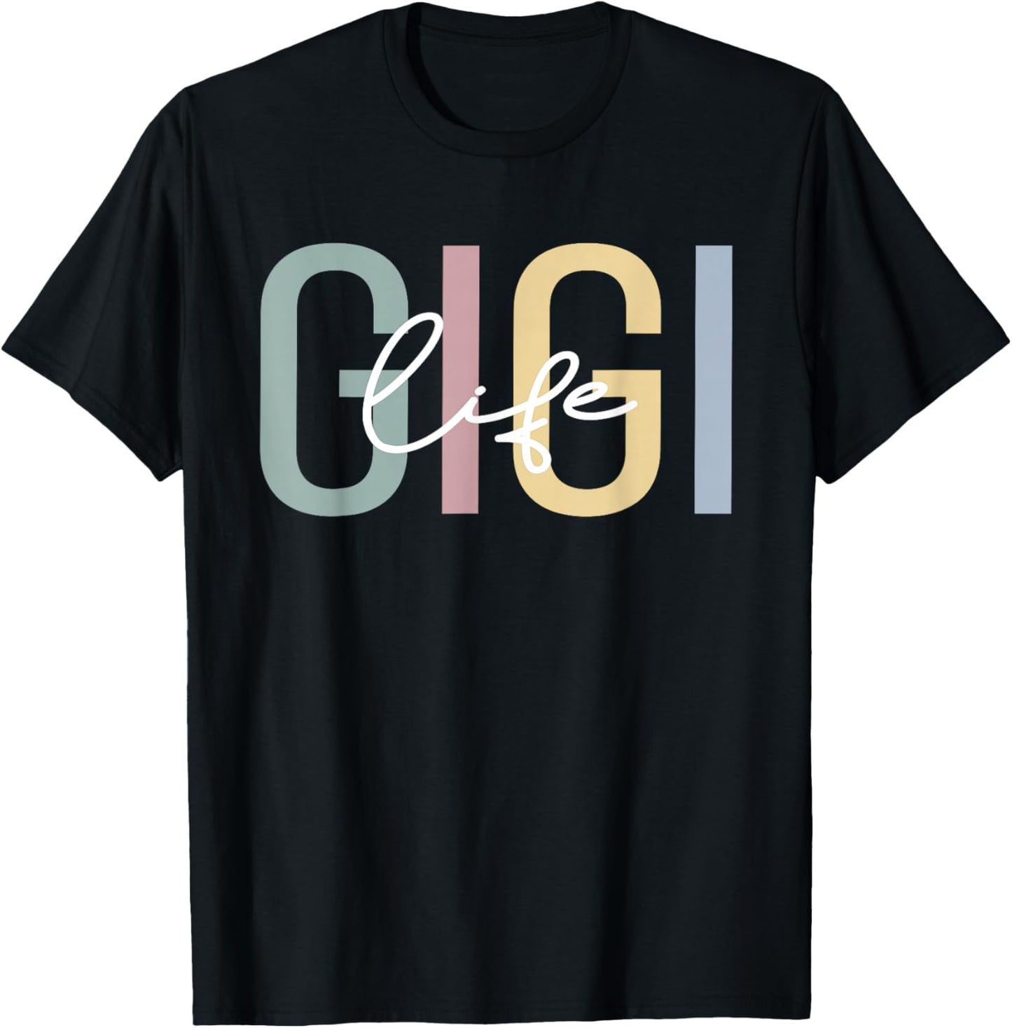 Gigi Life Gigi Grandma Boho Gigi Grandmother T-Shirt - T-Shirt | Black