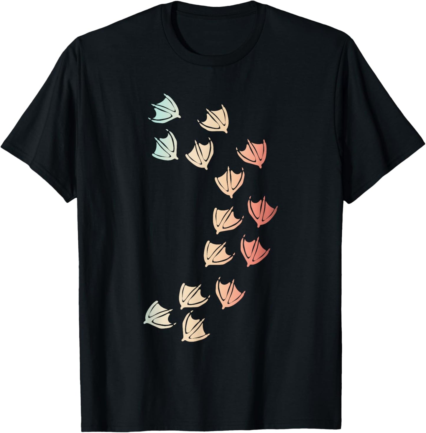 Animal Lover Duck Footprint Farm Bird Duck T-Shirt - T-Shirt | Black