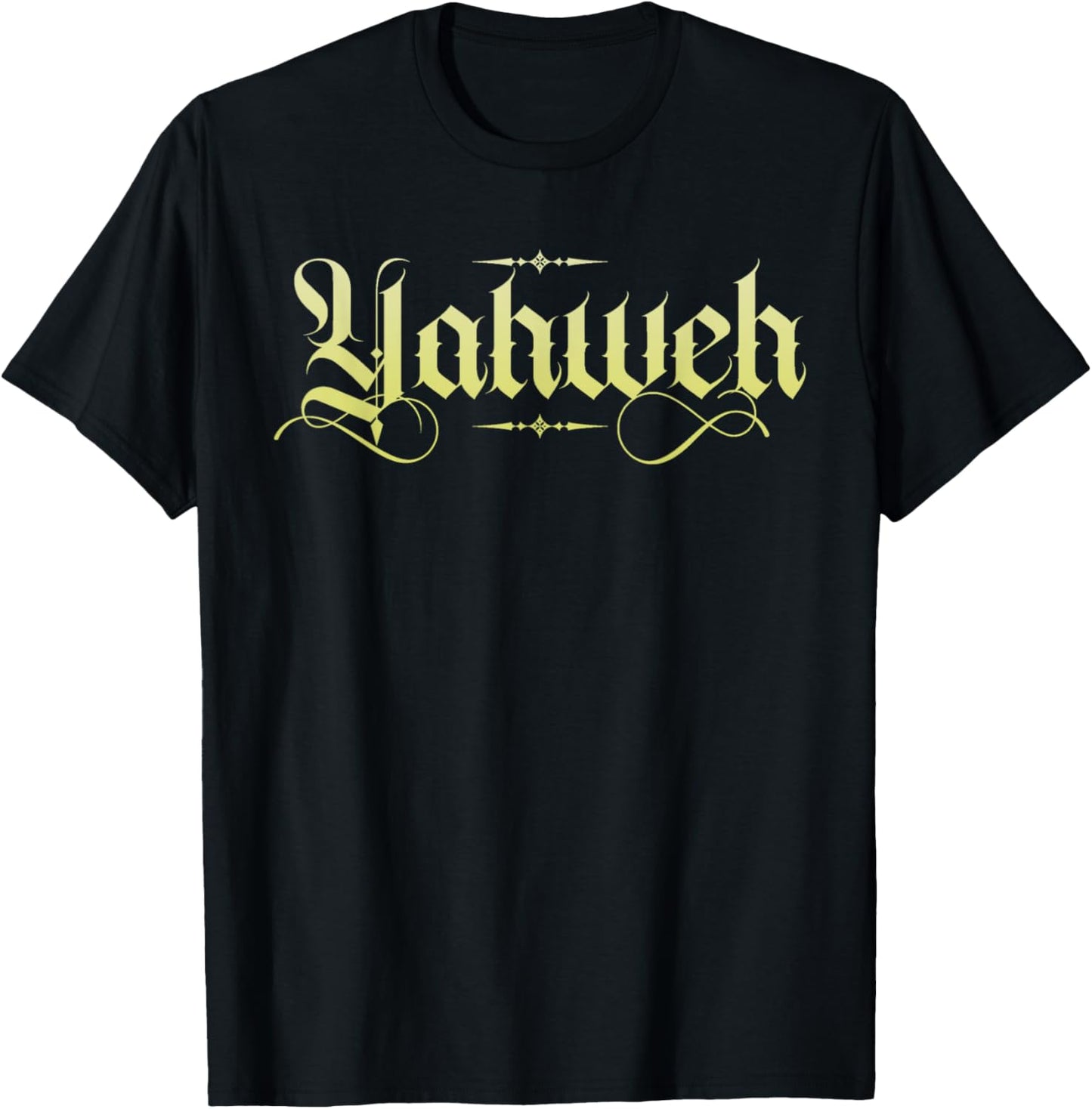LezBCoffee Yahweh Christian Women's -Kids Black Cotton Polyester Modern Lace Embellishment Short Sleeve T-Shirt - T-Shirt | Black