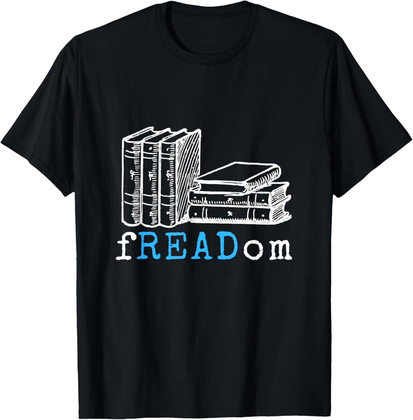Vintage Retro fREADom shirt I Read Banned Books T-Shirt - T-Shirt | Black