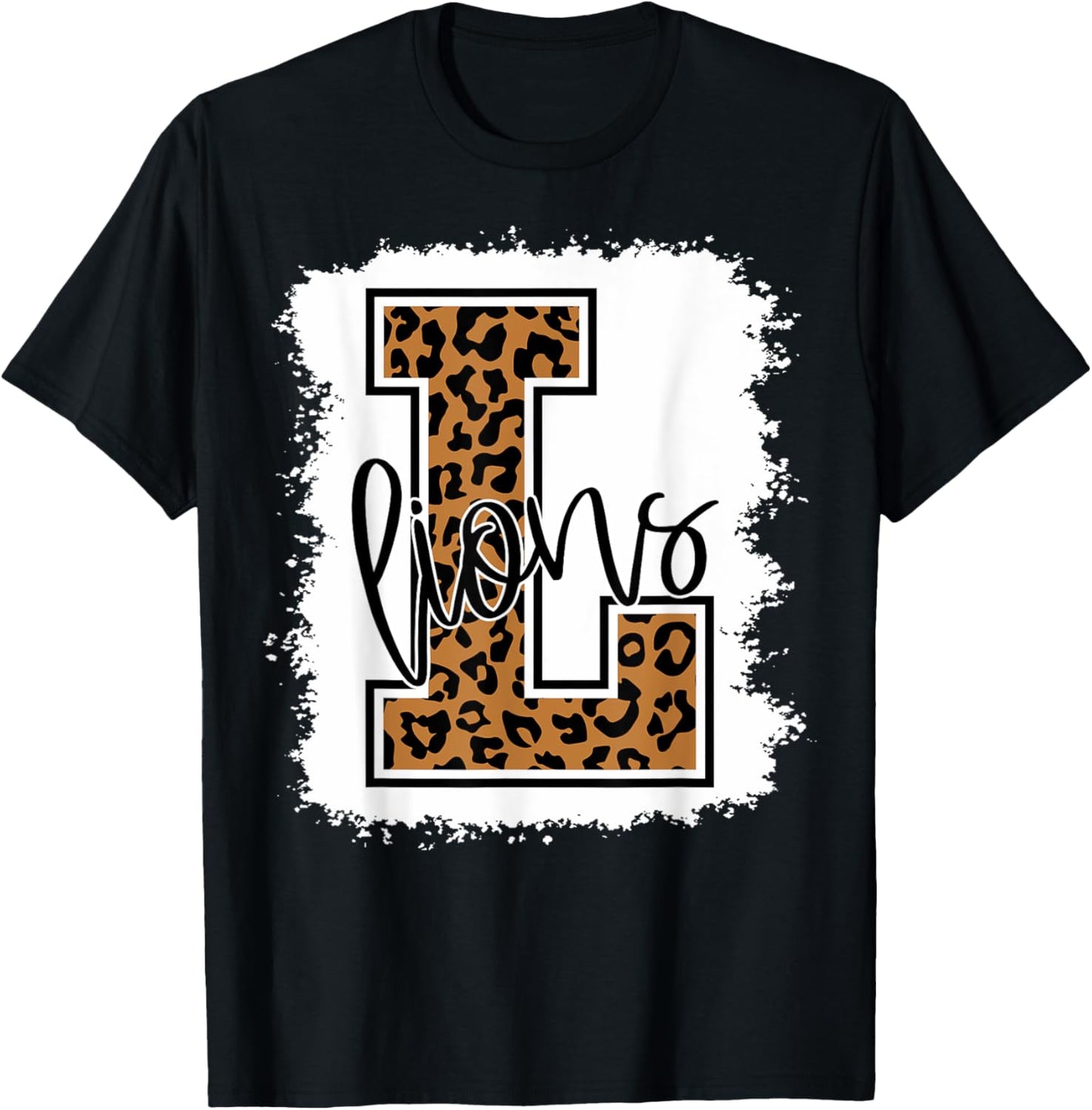 Lions School Sports Fan Team Spirit T-Shirt - T-Shirt | Black