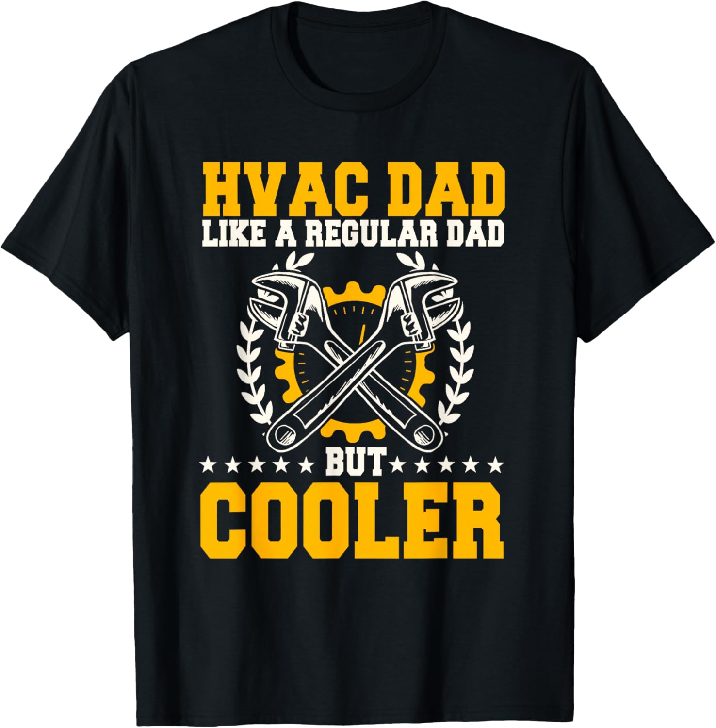 HVAC Technician Dad Mechanic Work Tech Service Father's Day T-Shirt - T-Shirt | Black