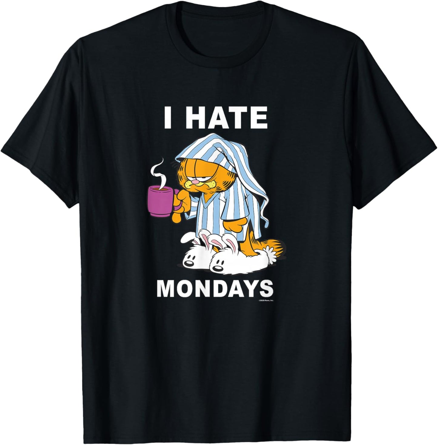Garfield I Hate Mondays Coffee Garfield T-Shirt - T-Shirt | Black