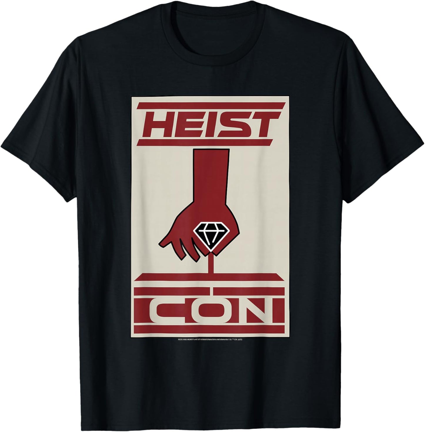 Rick and Morty Heist Con Logo T-Shirt - T-Shirt | Black