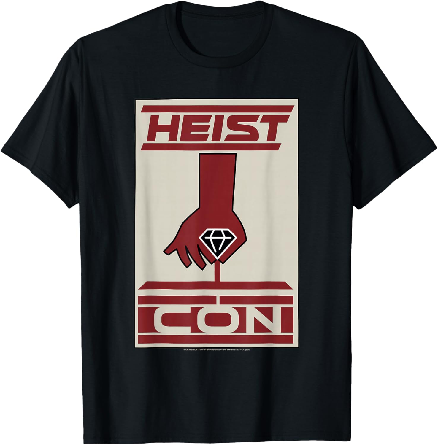 Rick and Morty Heist Con Logo T-Shirt - T-Shirt | Black