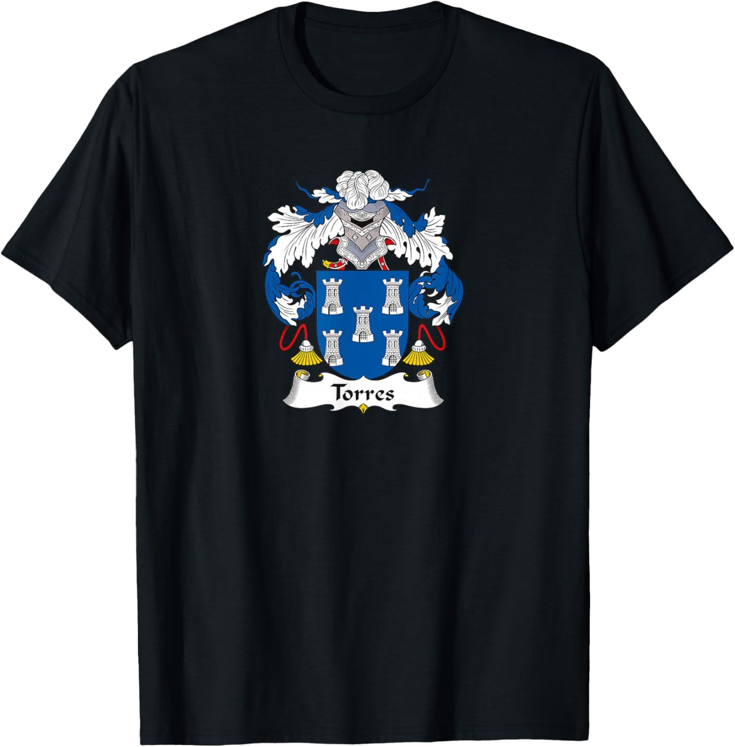 Torres Coat of Arms - Family Crest T-Shirt - T-Shirt | Black