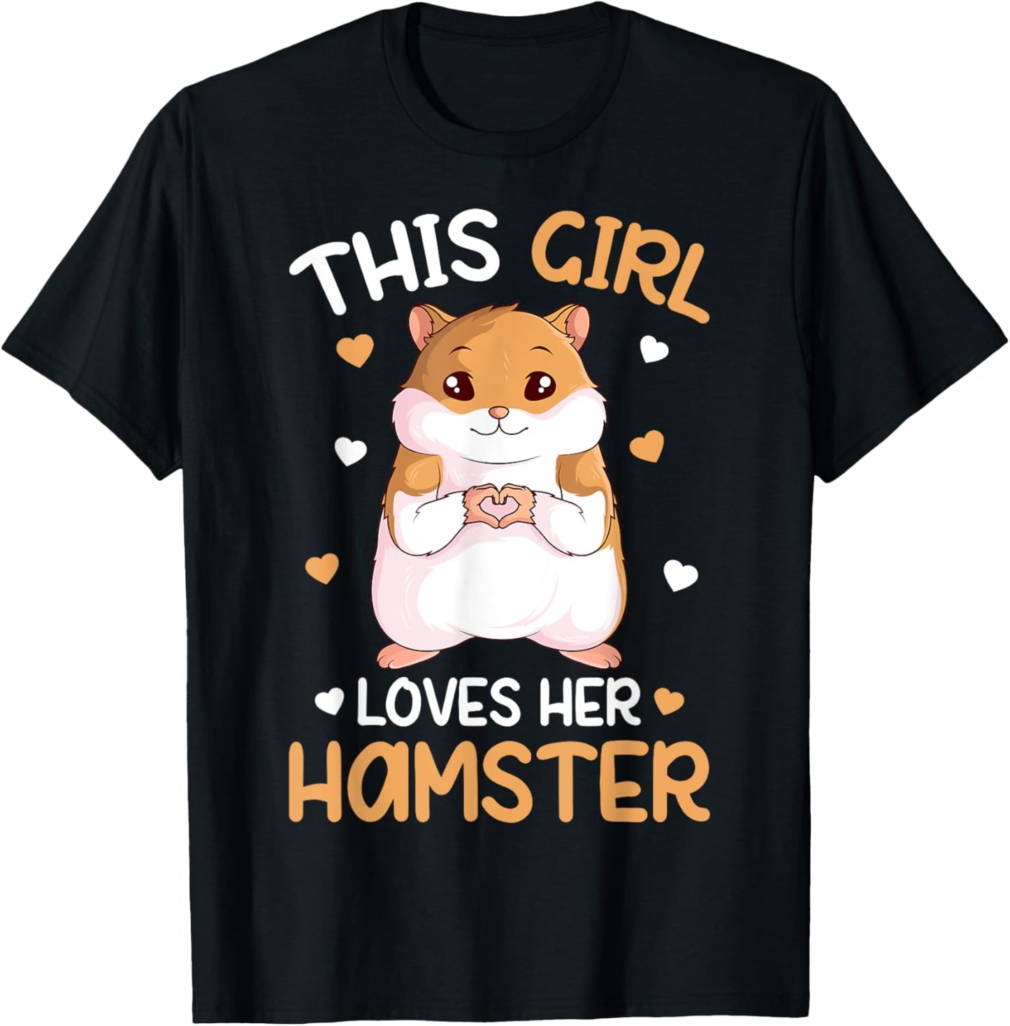 This Girl Loves Her Hamster Hammy Girls Hamster Lover T-Shirt - T-Shirt | Black