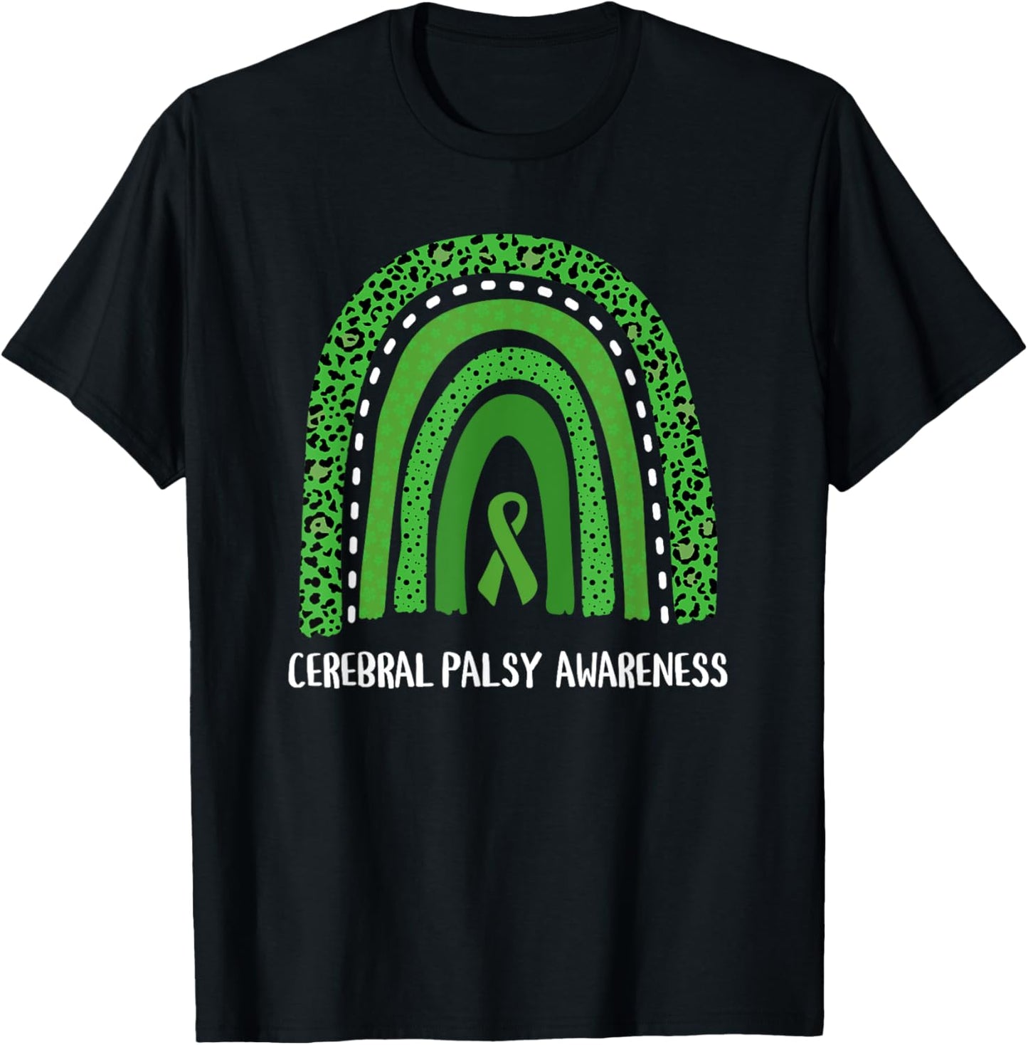 Cerebral Palsy Awareness Month Retro Rainbow Brain Damage T-Shirt - T-Shirt | Black