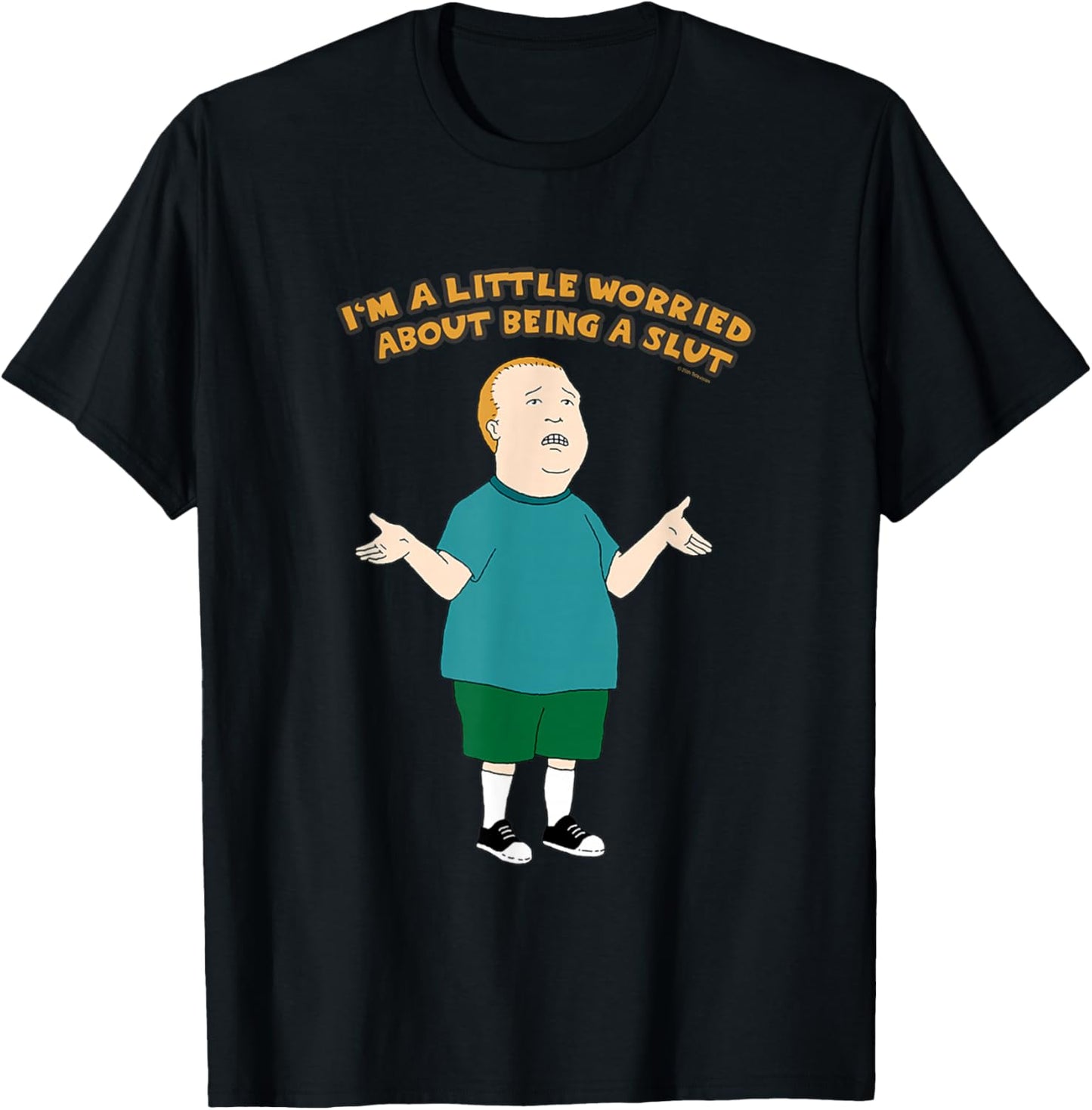 King of The Hill Bobby A Little Worried T-Shirt - T-Shirt | Black