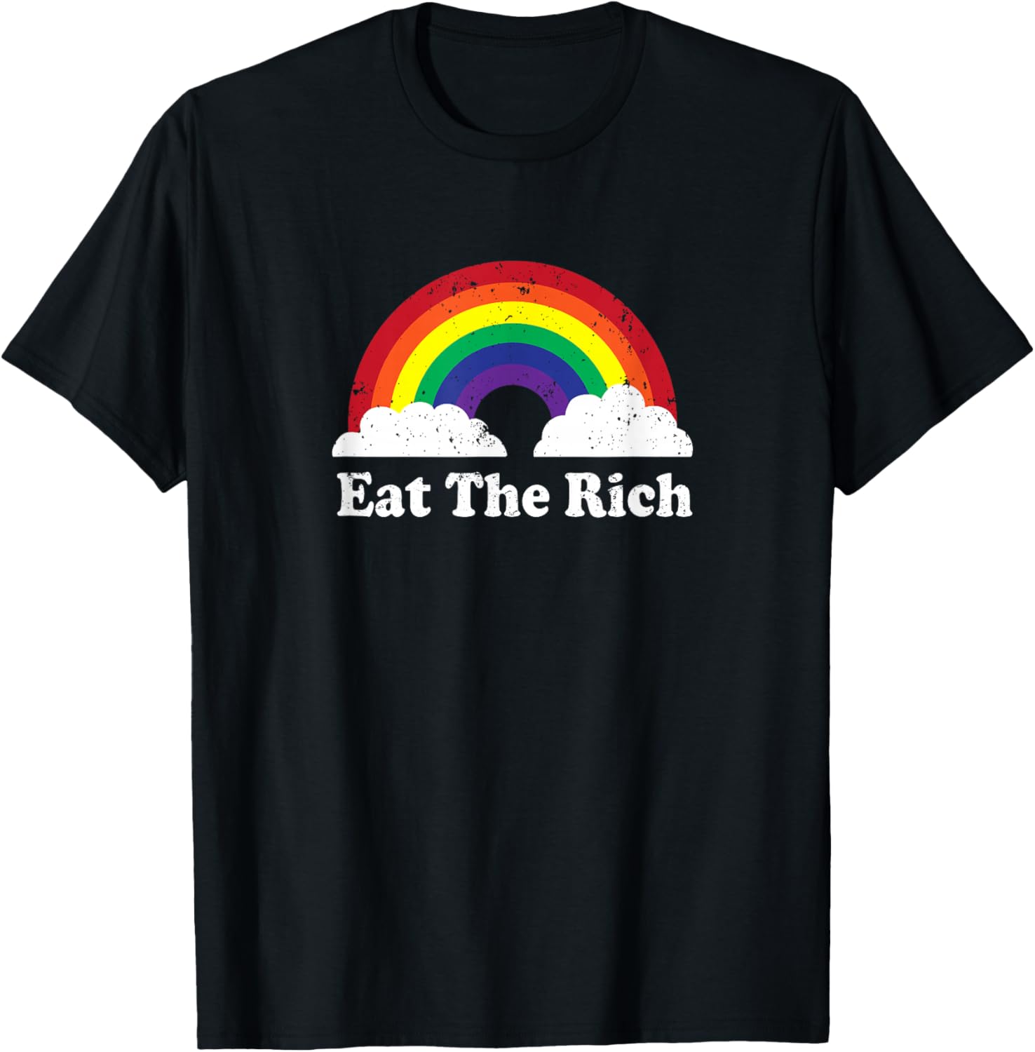 Rosseau Quote Retro Vintage Eat The Rich T-Shirt - T-Shirt | Black