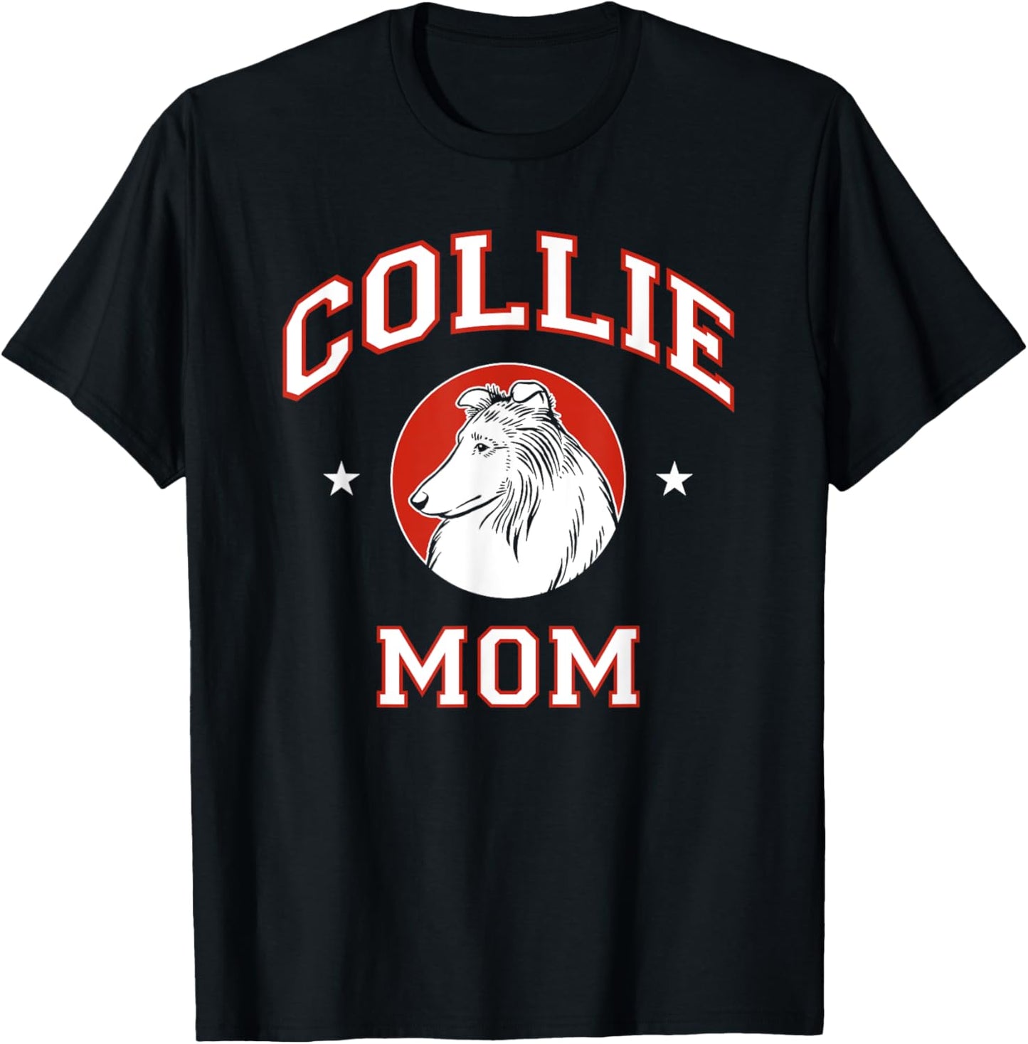 Rough Collie Mom Dog Mother T-Shirt - T-Shirt | Black